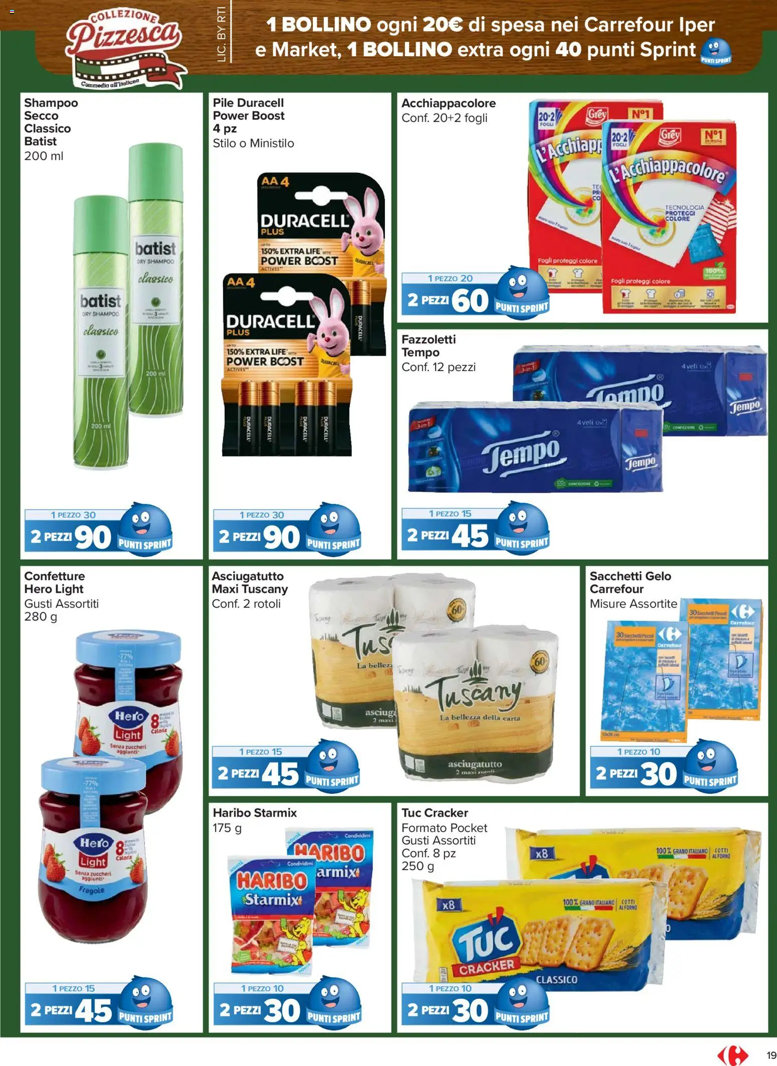 Volantino Carrefour del 15.01.2026 | Pagina: 19 | Prodotti: Pile, Fragole, Fazzoletti, Asciugatutto