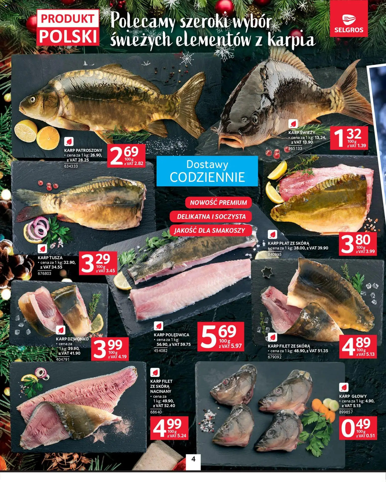 Selgros cash&carry Gazetka od 18.12.2025 | Strona: 4 | Produkty: Karp