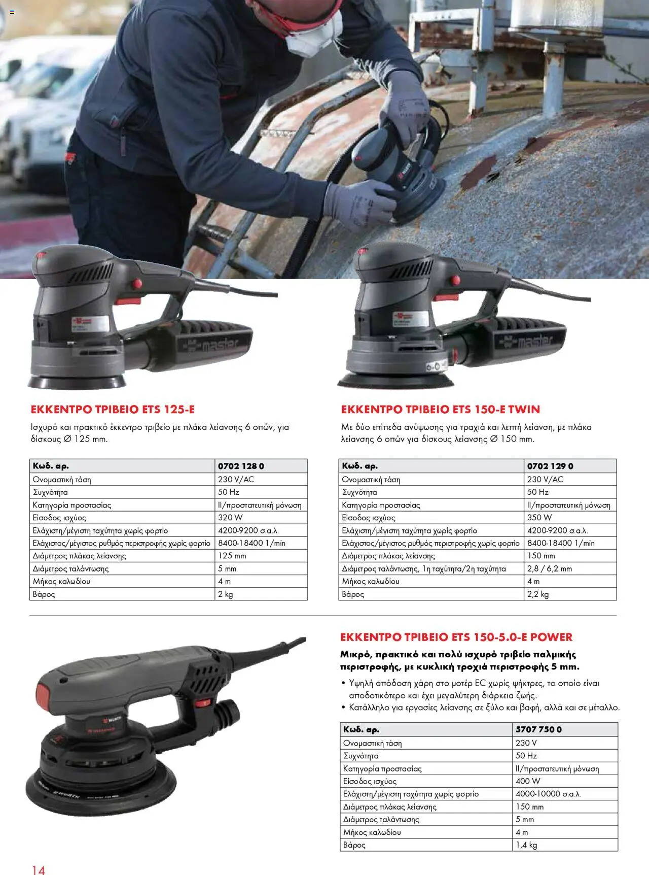 WURTH - Ηλεκτρικά Εργαλεία – σε ισχύ από 01.10.2025 | Σελίδα: 14
