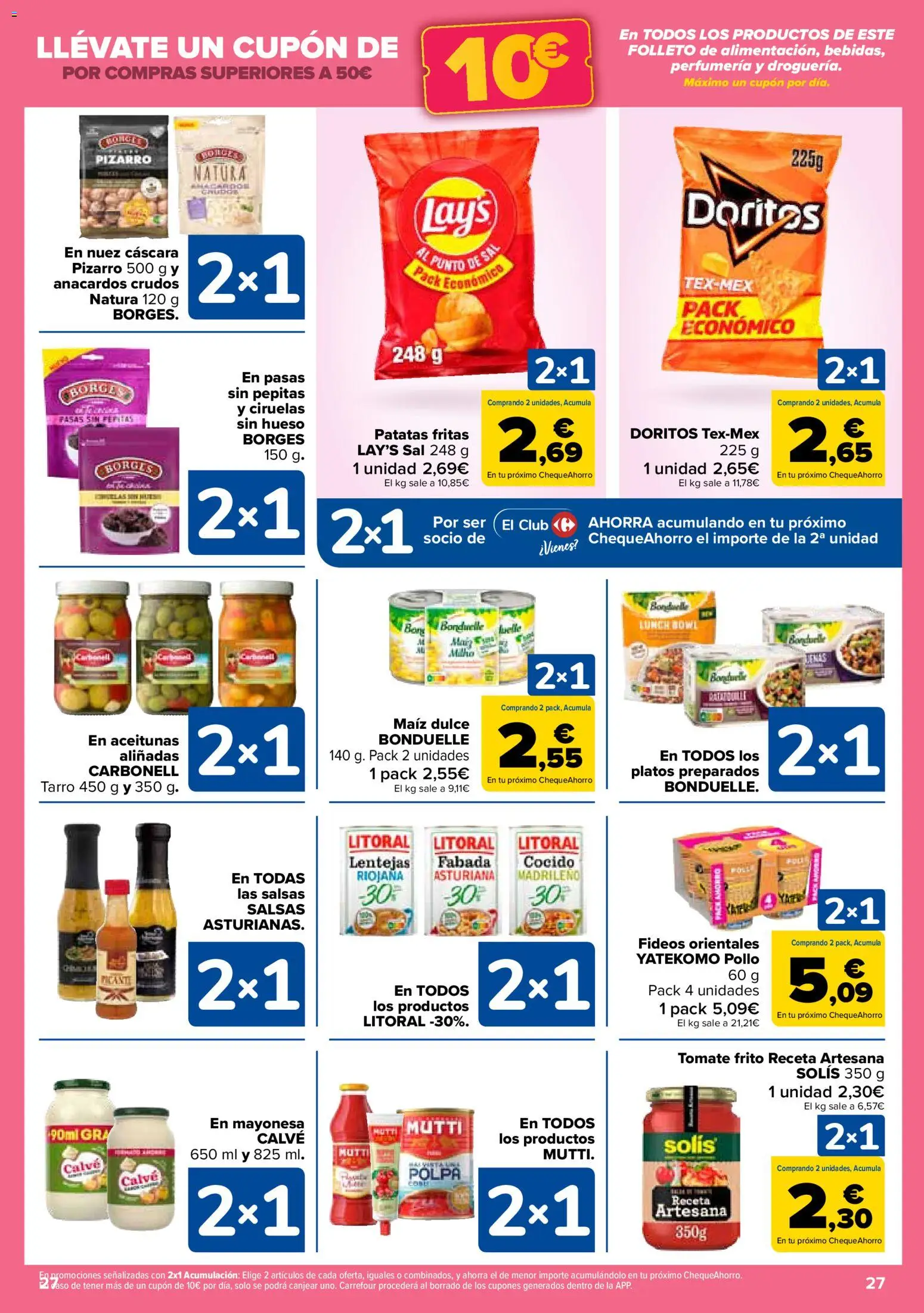 Carrefour folleto │ válido desde el 14.11.2025 | Página: 27 | Productos: Fideos, Οθόνη προβολής