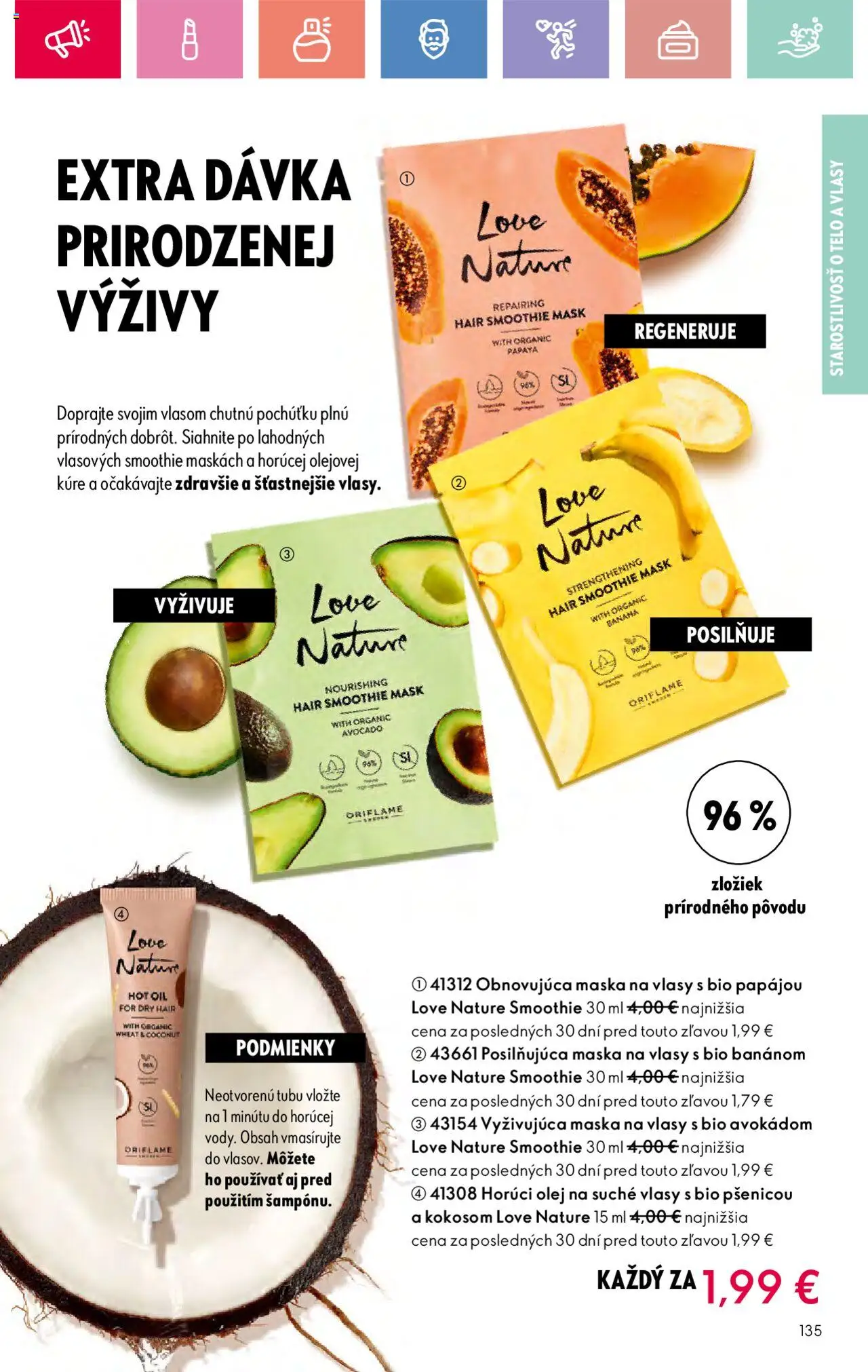 Katalóg Oriflame 10 2025 │ platný od 06.07.2025 | Strana: 135 | Produkty: Olej, Maska na vlasy, Maska