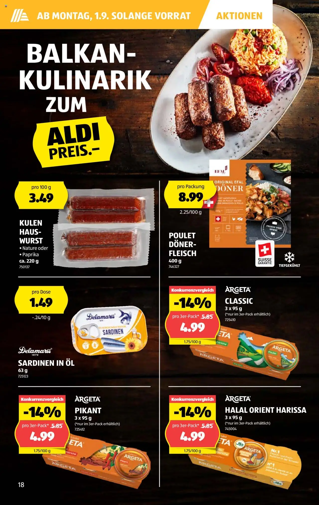 Aldi Aktionen ab 28.08.2025 | Seite: 18 | Produkte: Öl, Wurst