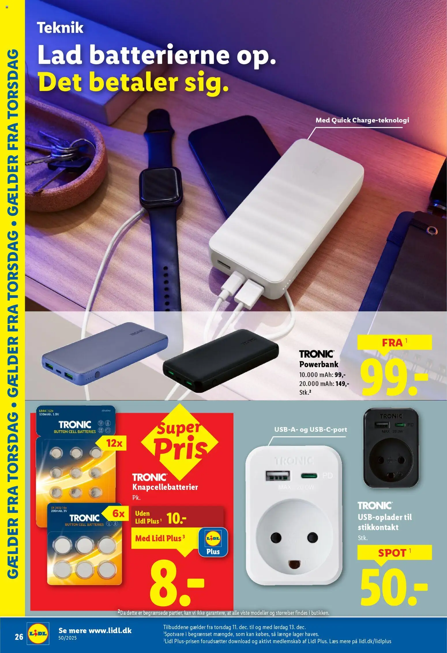 Lidl tilbudsavis – gyldig fra 07.12.2025 | Side: 12 | Produkter: Stikkontakt, Powerbank, Søm