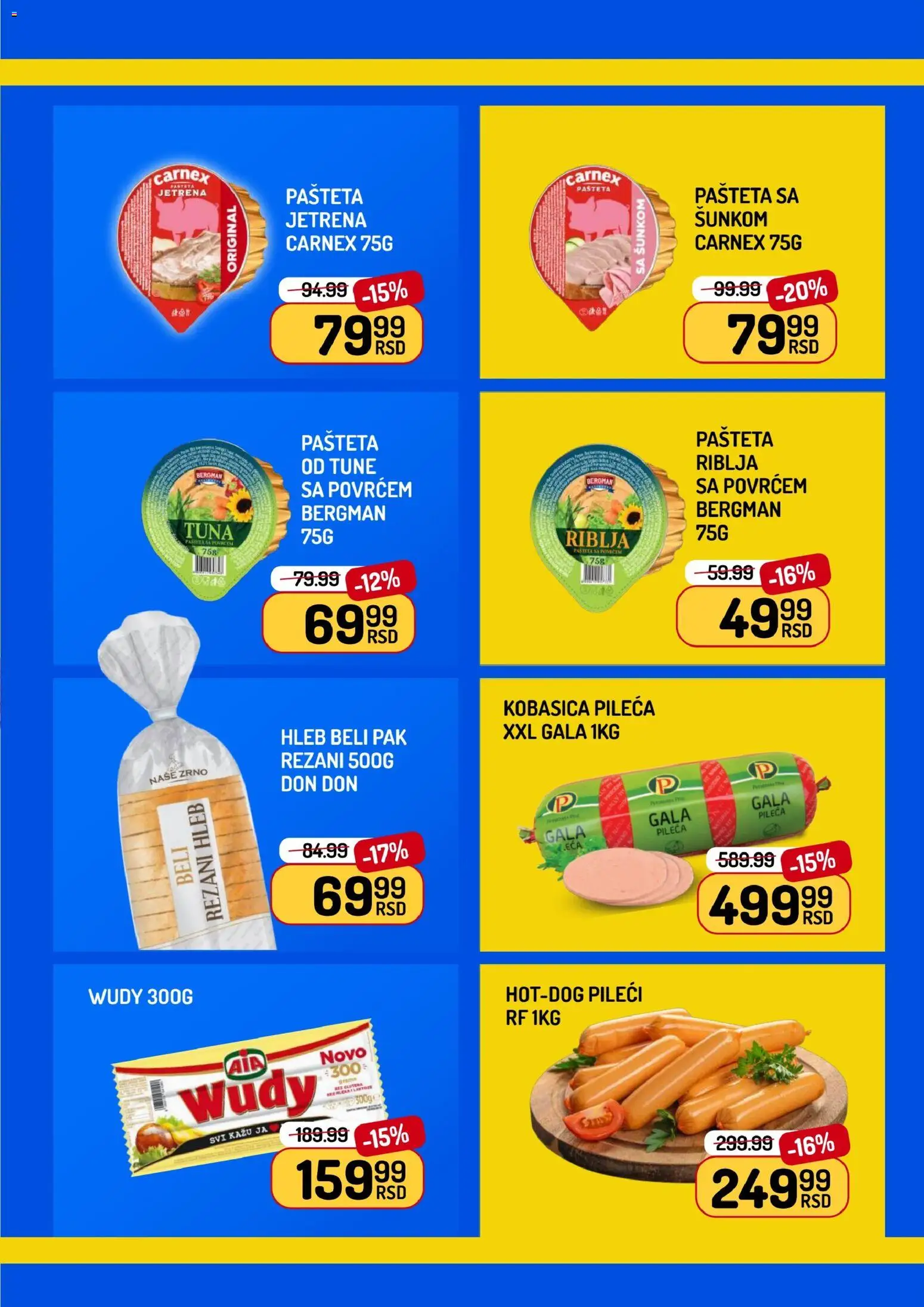Aman katalog - važi od 20.02.2026 | Strana: 3 | Proizvode: Rezani hleb, Hleb, Kobasica, Pašteta