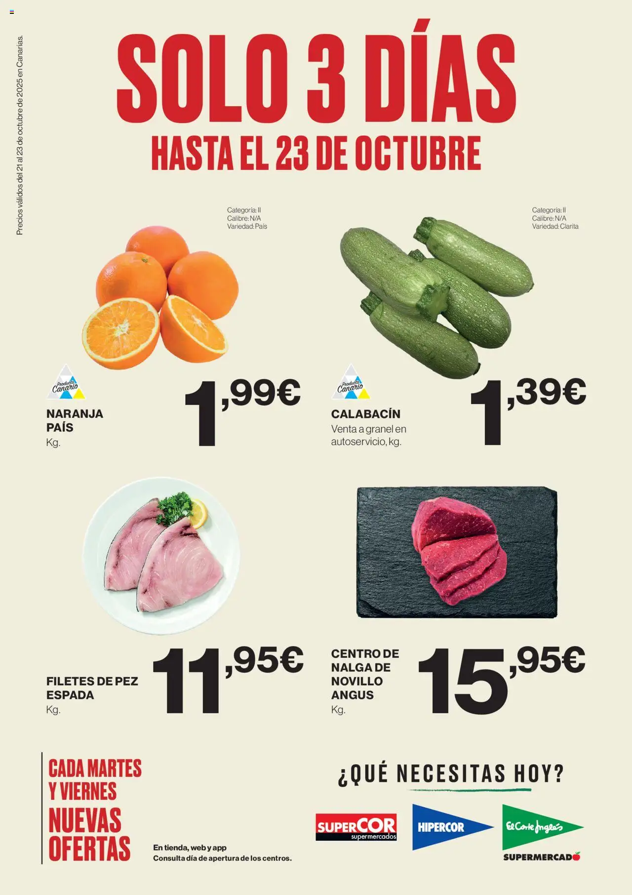 Supercor Canarias │ válido desde el 21.10.2025 | Página: 1 | Productos: Calabacín