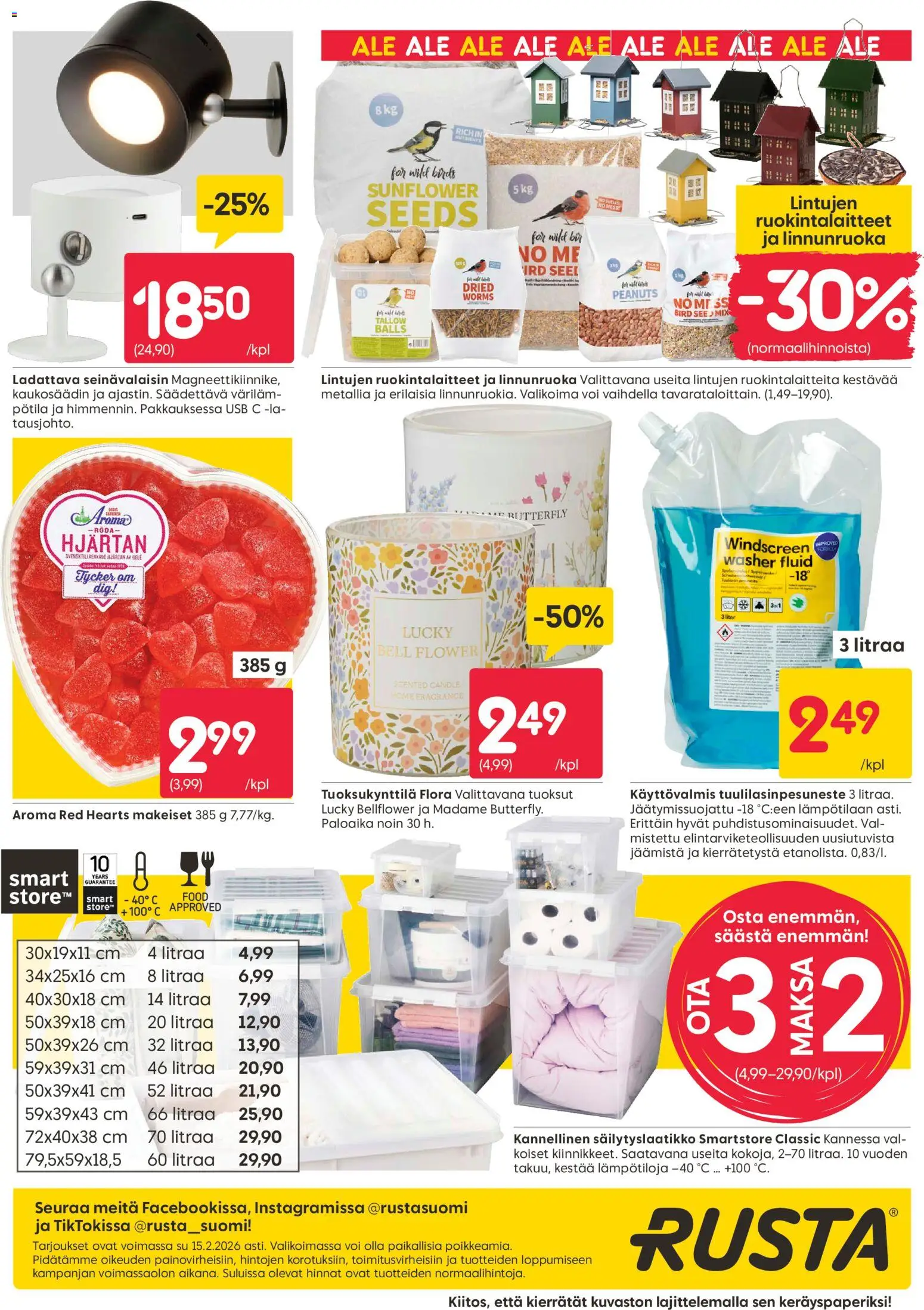 Rusta tarjoukset – voimassa 09.02.2026 alkaen | Sivu: 16