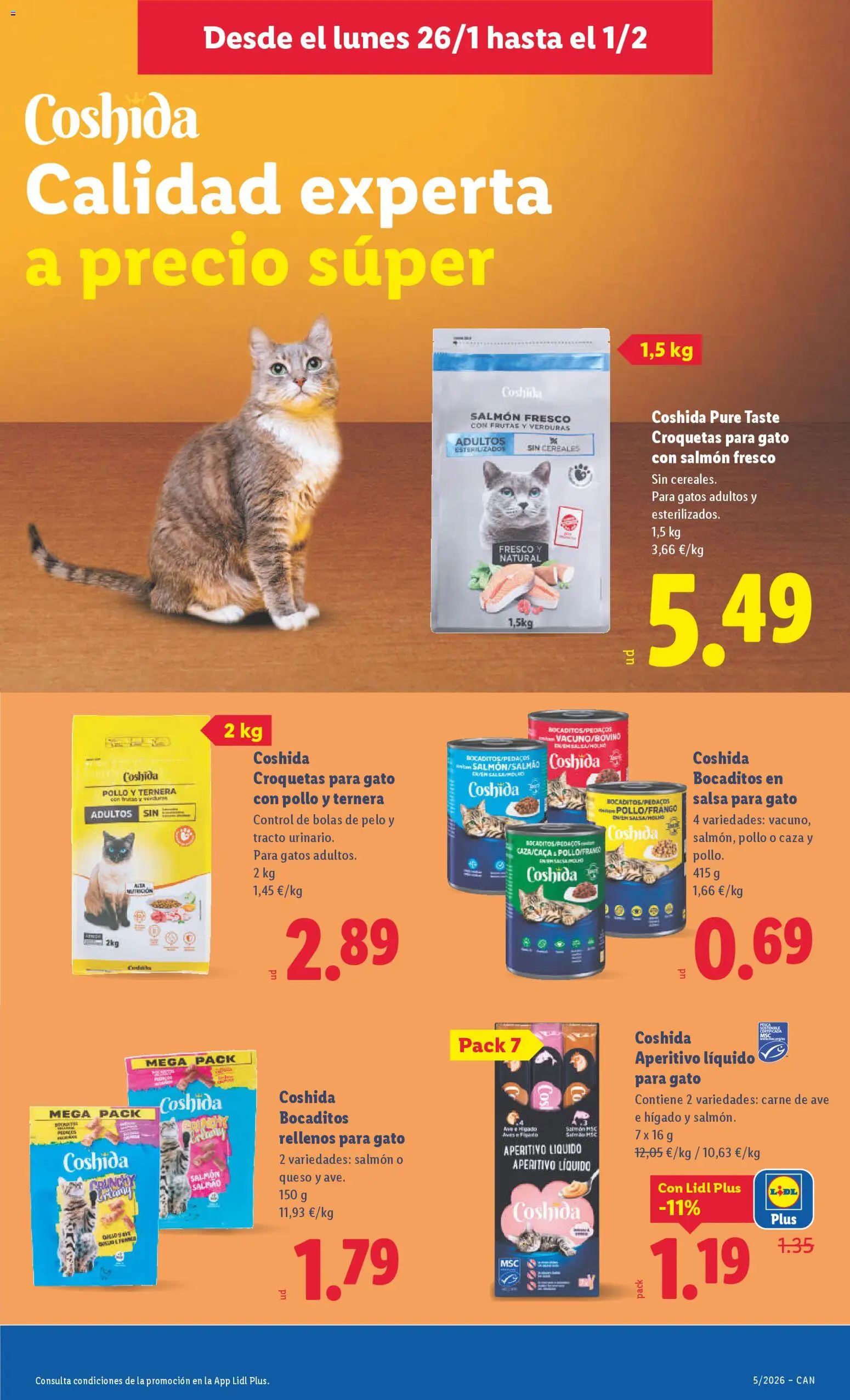 Lidl - Canarias │ válido desde el 26.01.2026 | Página: 11 | Productos: Queso, Cereales, Croquetas