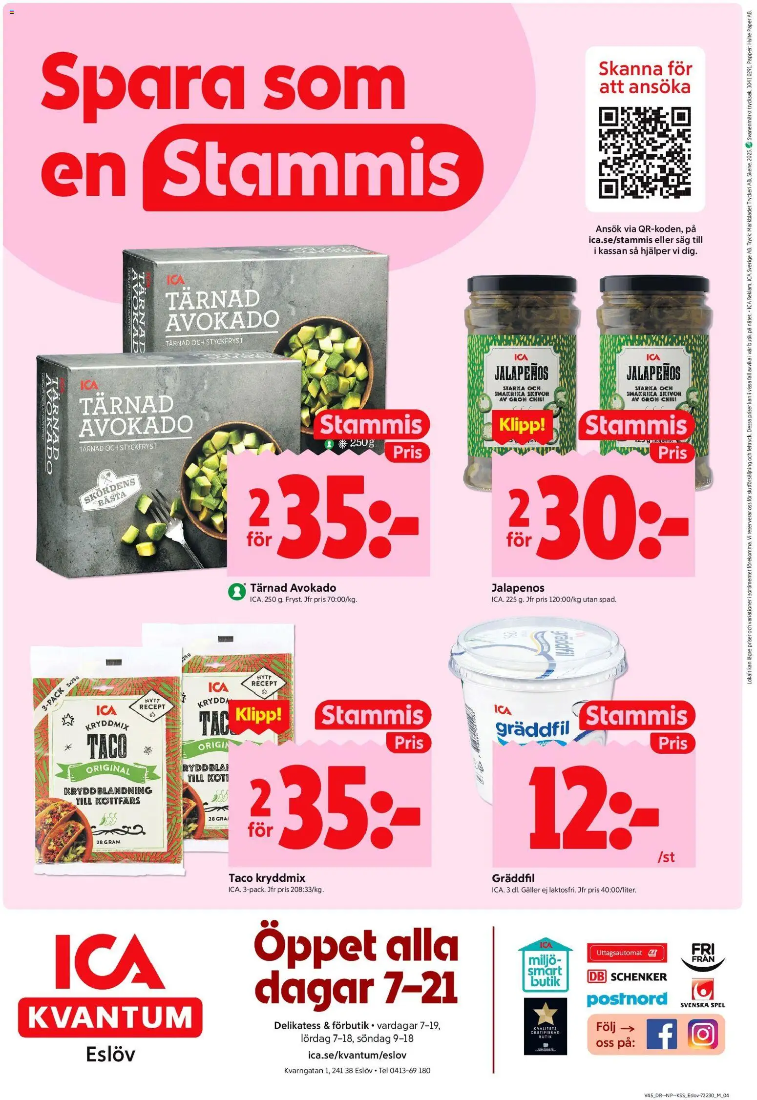 ICA Kvantum reklamblad aktuell från 03.11.2025 | Sida: 12 | Produkter: Såg, Chili, Gräddfil, Papper