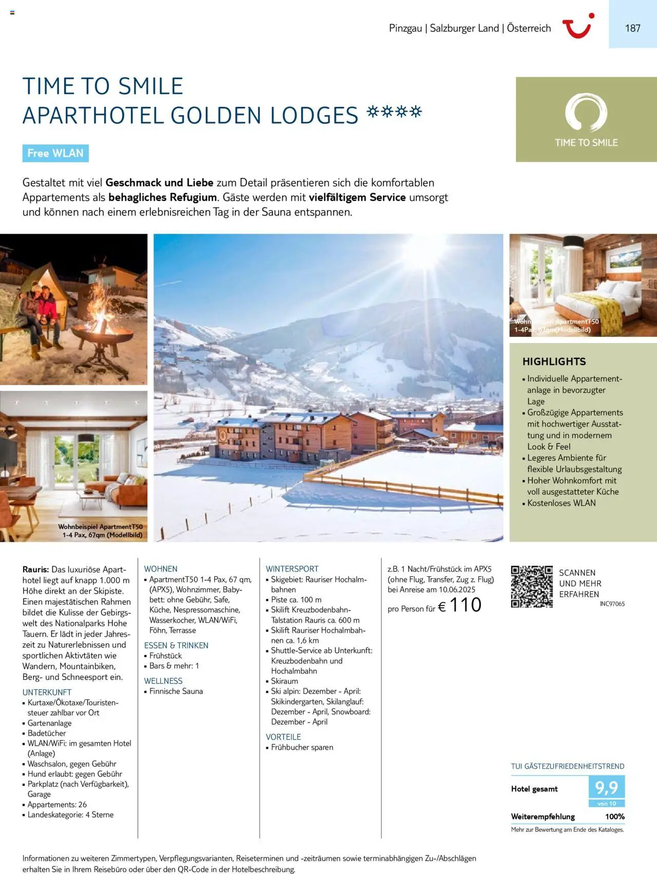 TUI Prospekt 	 – gültig ab 01.11.2024 | Seite: 187 | Produkte: Bett, Küche, Ski, Snowboard