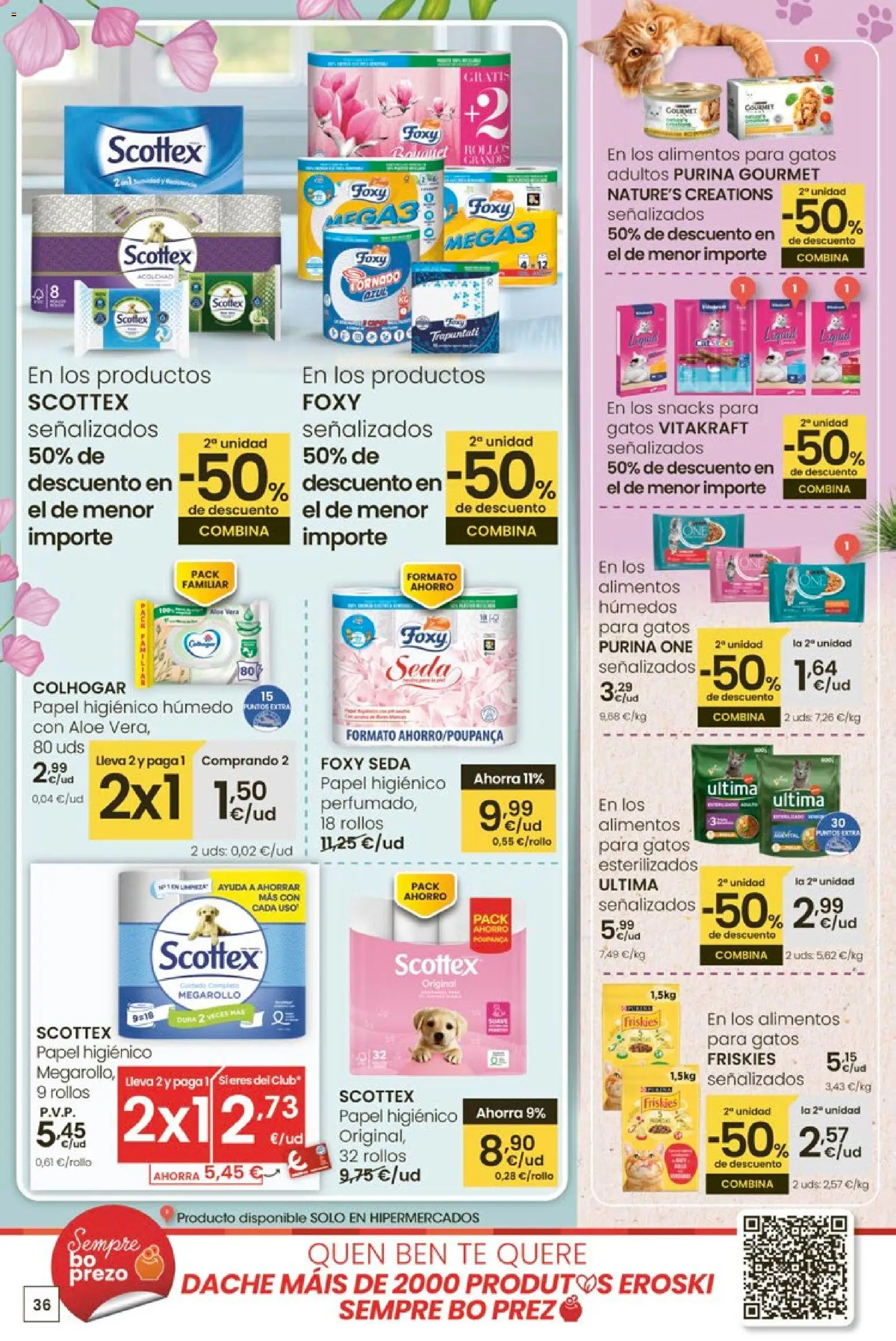 Eroski - Entroido do aforro │ válido desde el 12.02.2026 | Página: 36 | Productos: Papel higienico, Té, Κούβα