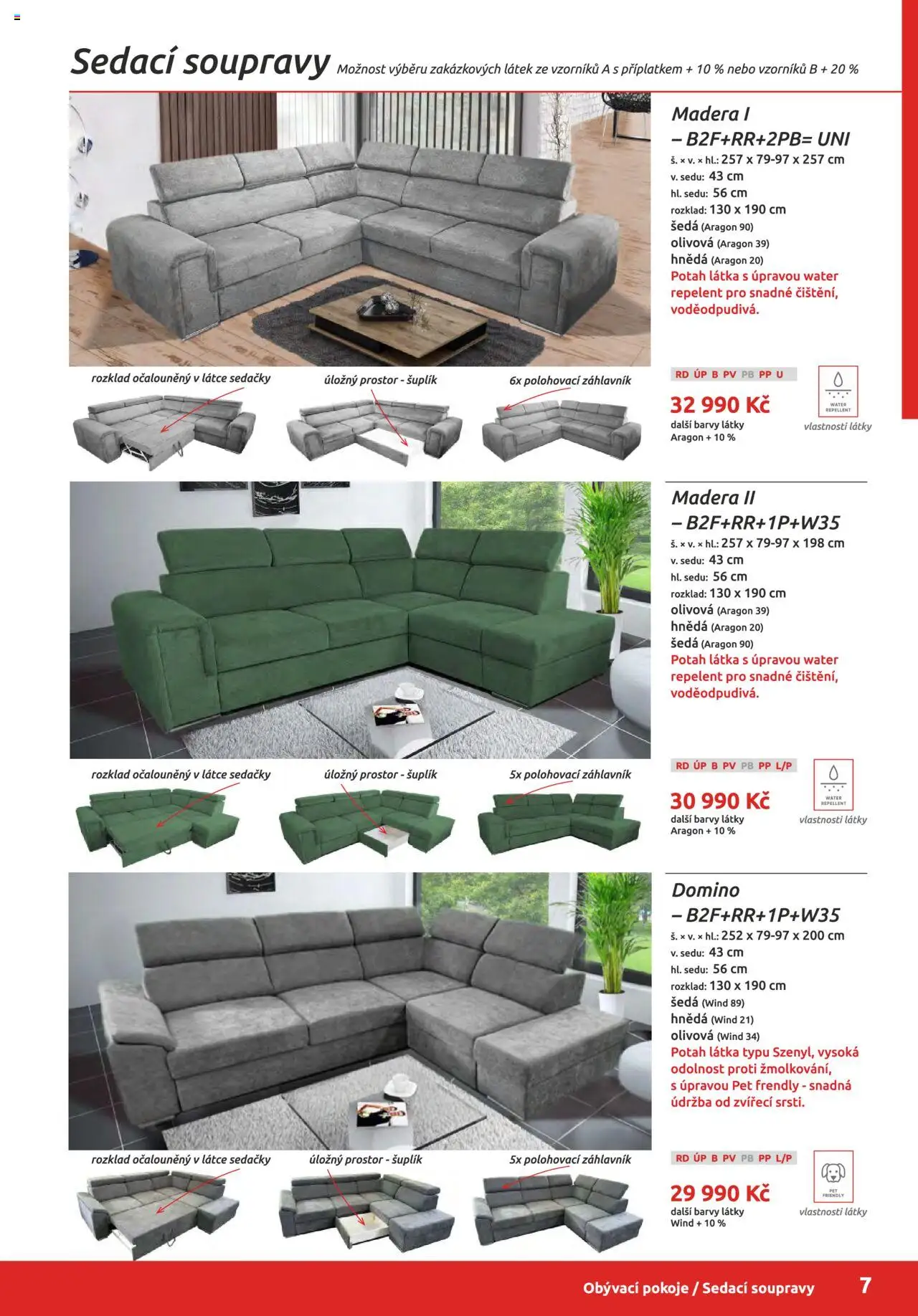 ORFA nábytek katalog 2025-2026 od 01.10.2025 | Strana: 7 | Produkty: Repelent, Barvy, Sedačky