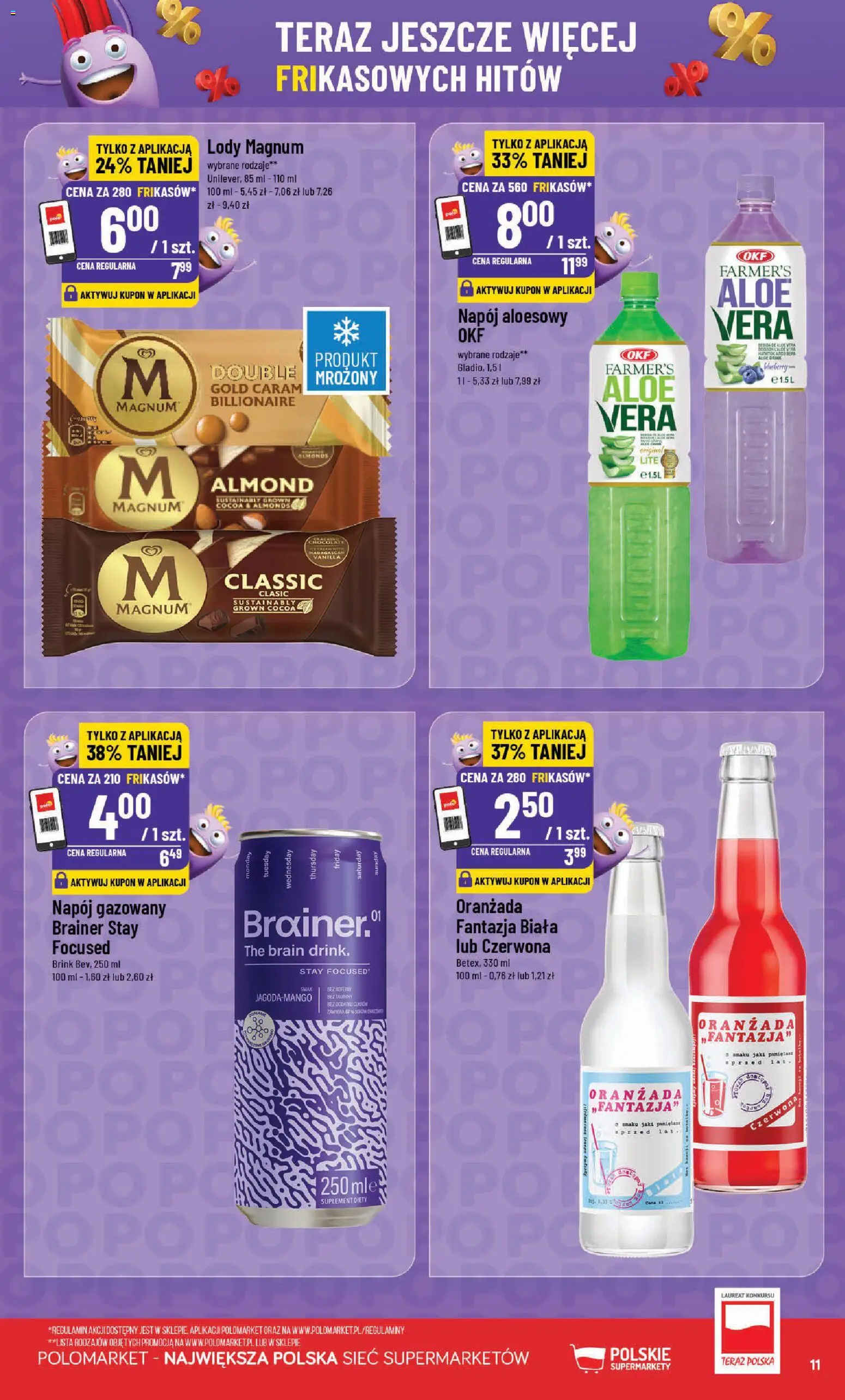 POLOmarket Gazetka - Frikasowe Hity od 29.10.2025 | Strona: 11 | Produkty: PC, Napój aloesowy, Lody Magnum, Lody