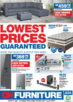Preview of OK Furniture specials valid from 21.07.2025