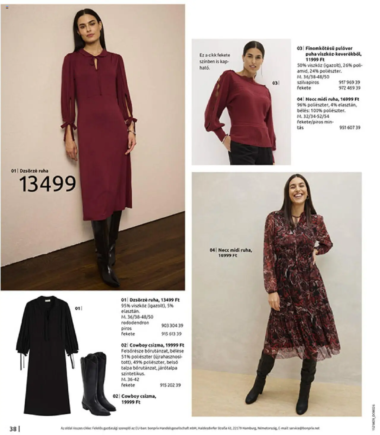 Bonprix akciós ujság - amely érvényes a következő dátumtól: 22.09.2025 | Oldal: 40 | Termékek: Rododendron, Ruha, Pulóver