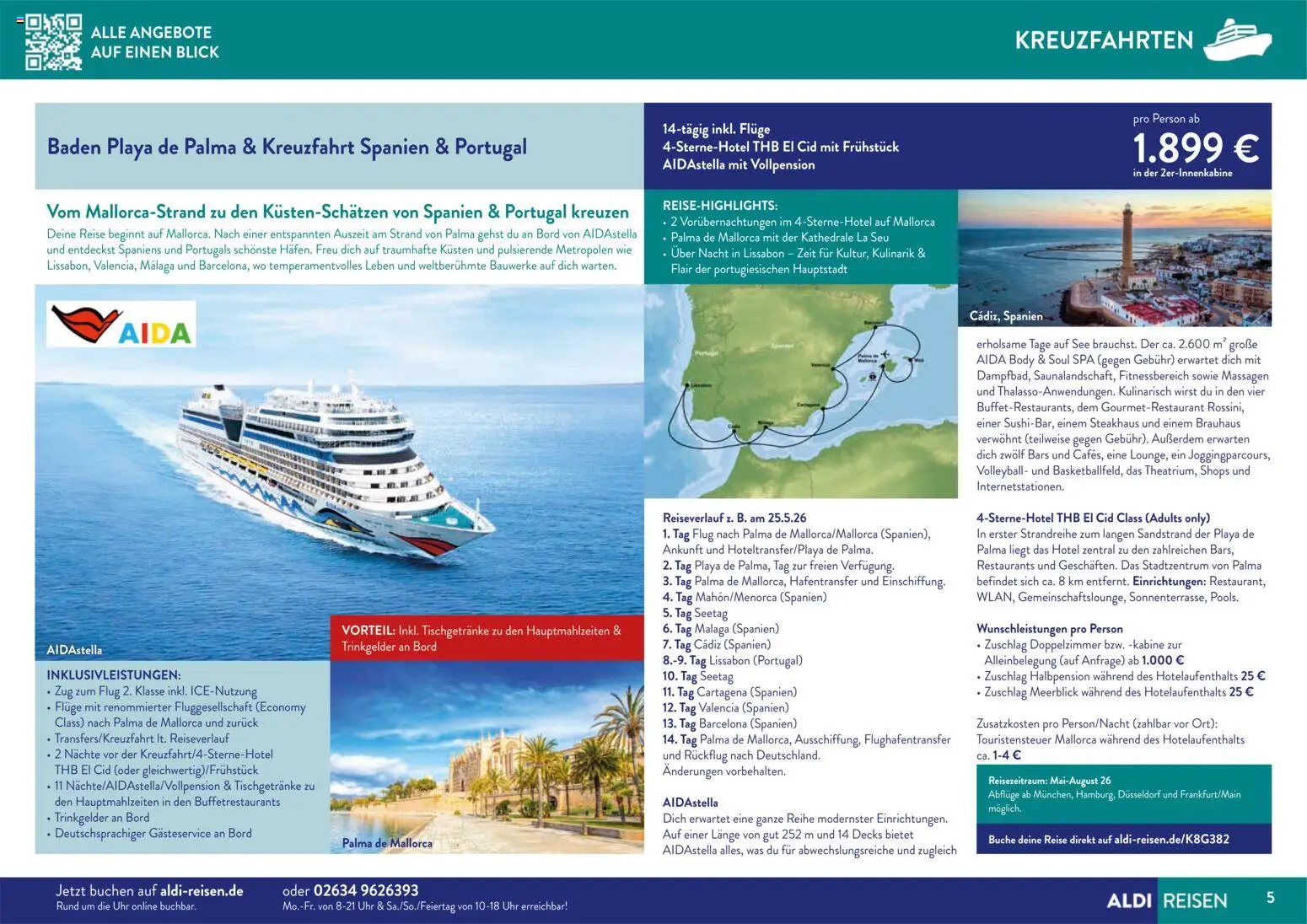 Aldi Reisen Traumreisen – gültig ab 01.11.2025 | Seite: 5 | Produkte: Volleyball, Uhr