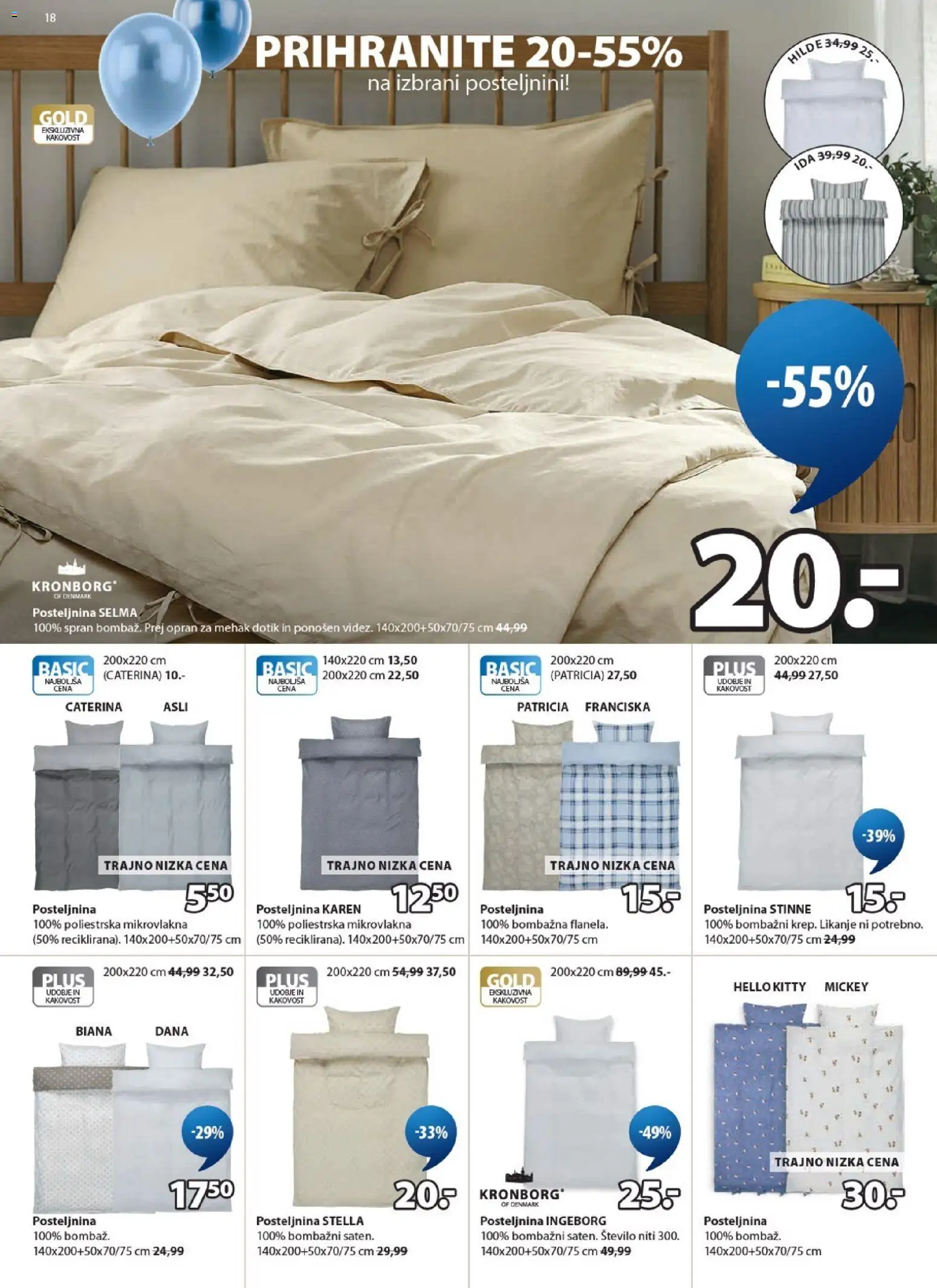 Novi JYSK katalog ponudbe – veljaven od 22.04.2026 | Stran: 18 | Izdelki: Posteljnina