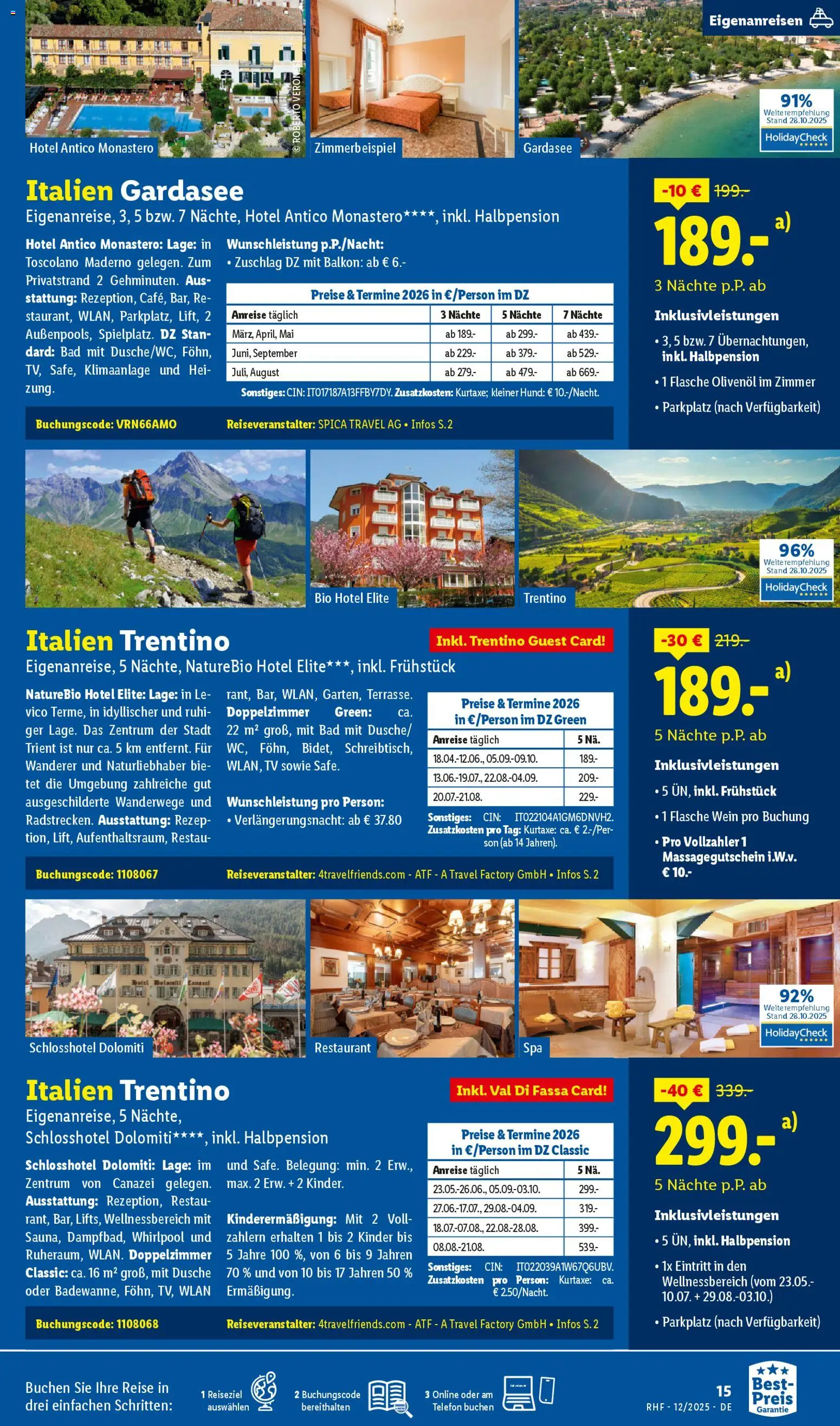 Lidl Reisen Prospekt 	 – gültig ab 28.11.2025 | Seite: 15 | Produkte: Klimaanlage, Olivenol, Dusche, Telefon