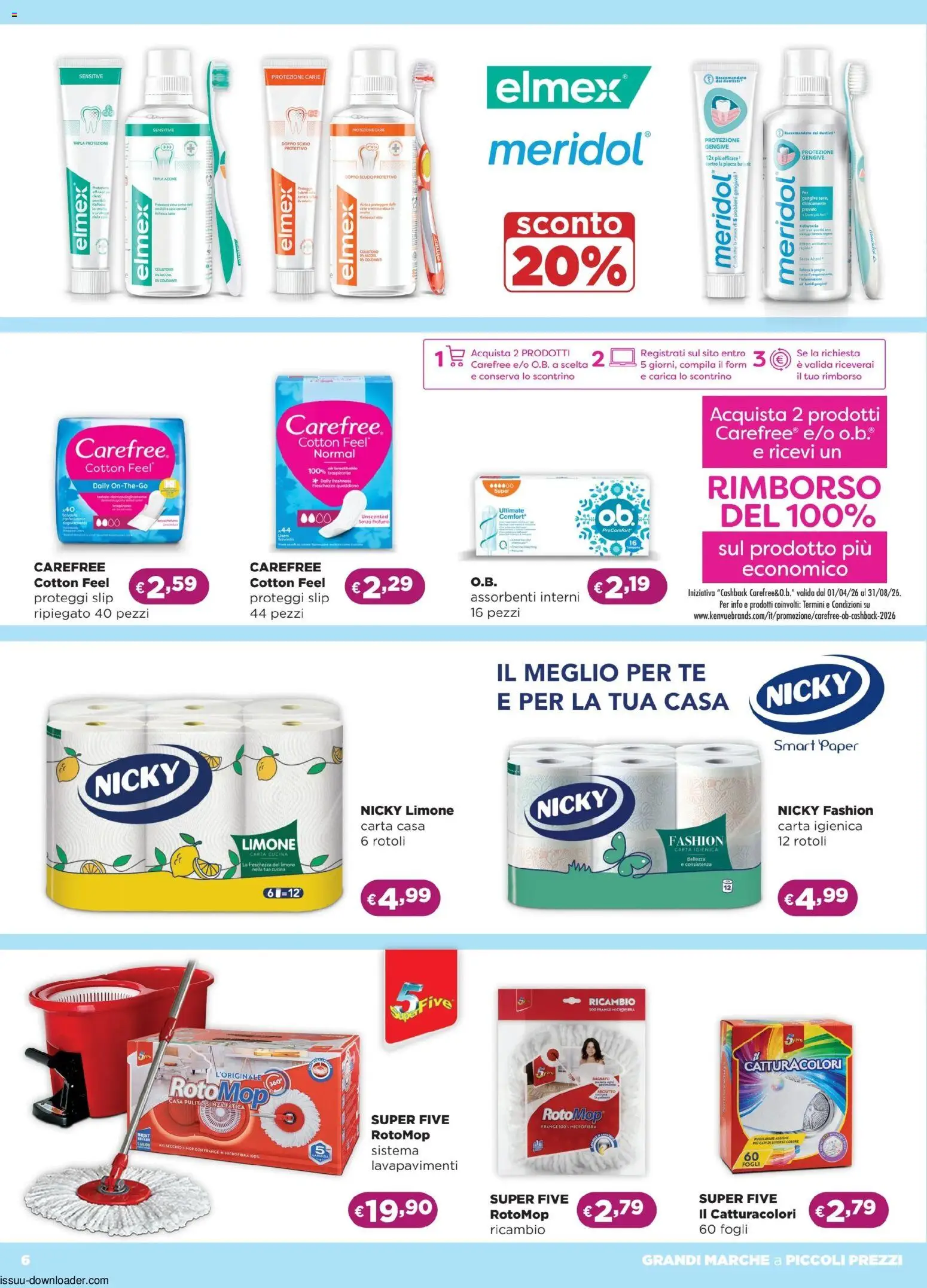 Volantino La Saponeria del 29.04.2026 | Pagina: 6 | Prodotti: Carta igienica, Collutorio, Tè, Profumo