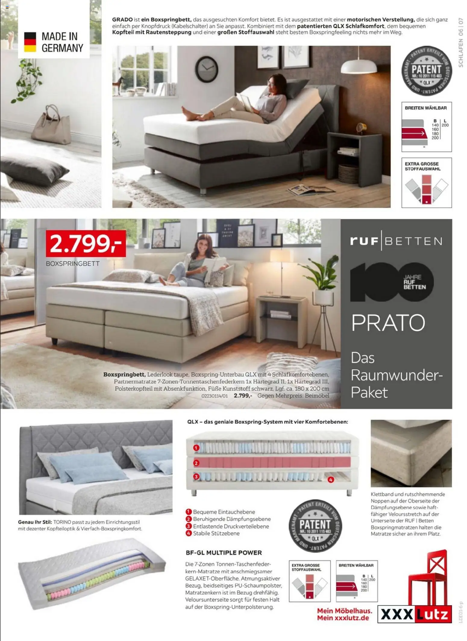 XXXL Lutz Das Beste im Leben – gültig ab 02.01.2026 | Seite: 7 | Produkte: Matratze, Boxspringbett