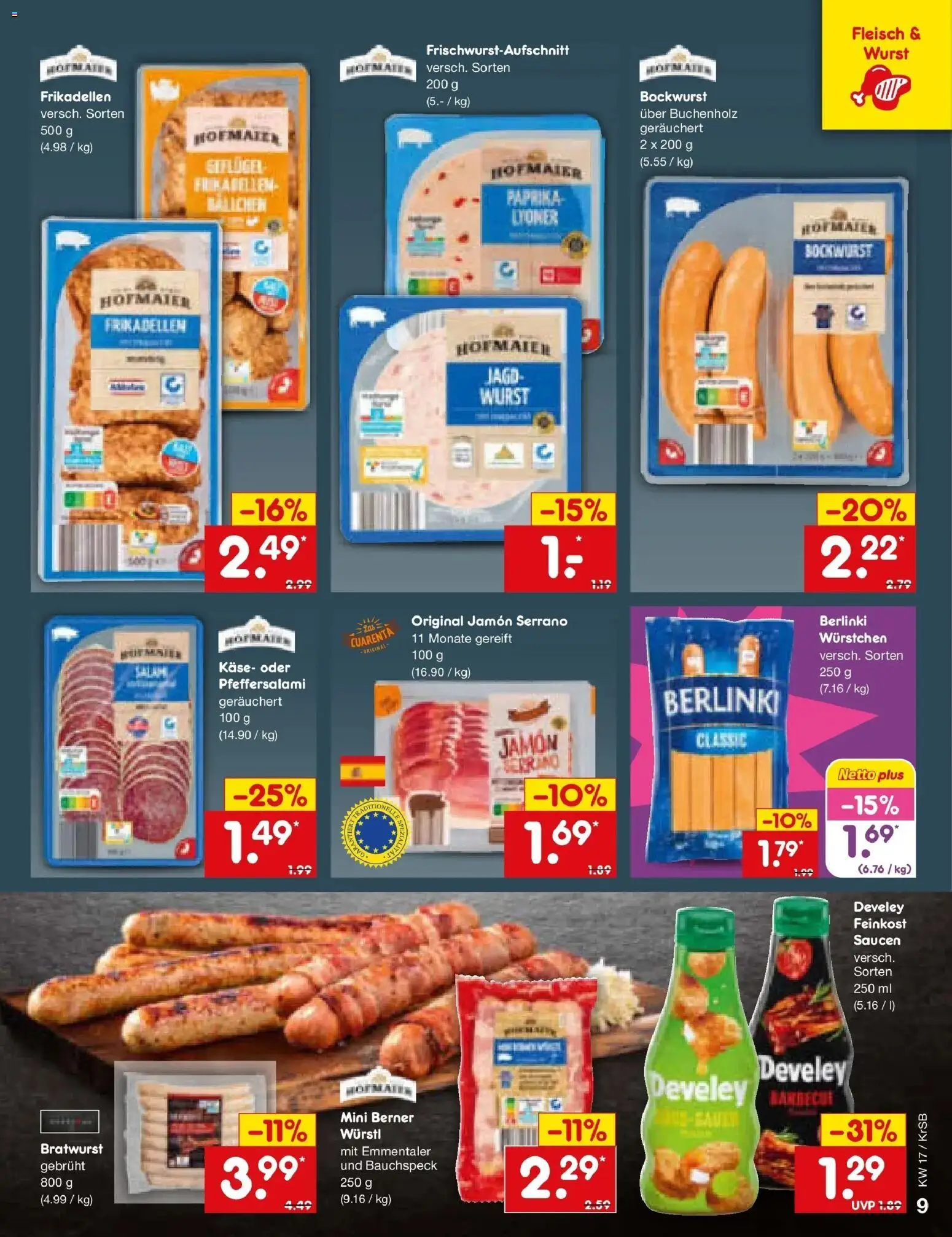 Netto Marken-Discount Prospekt Jüchen	 – gültig ab 20.04.2026 | Seite: 11 | Produkte: Käse, Würstl, Bratwurst, Paprika