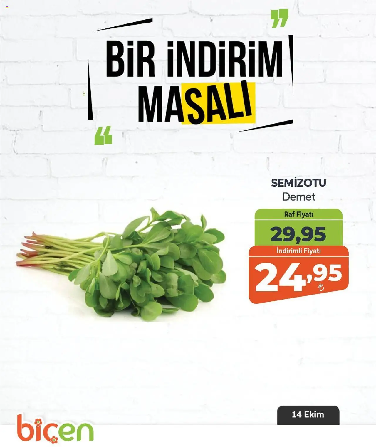 Biçen Market Sebze ve meyve - 14.10.2025 tarihinden itibaren geçerlidir | Sayfa: 19 | Ürünler: Raf
