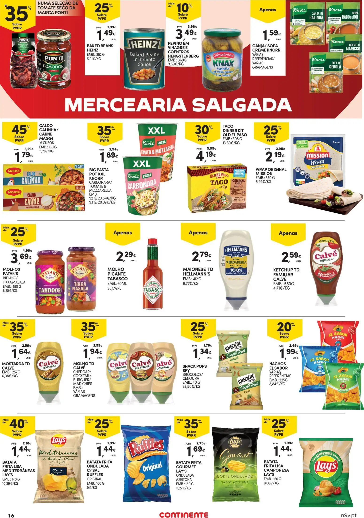 Continente - Açores │ válido de 19.02.2026 | Página: 16 | Produtos: Vinagre, Maionese, Cenoura, Creme