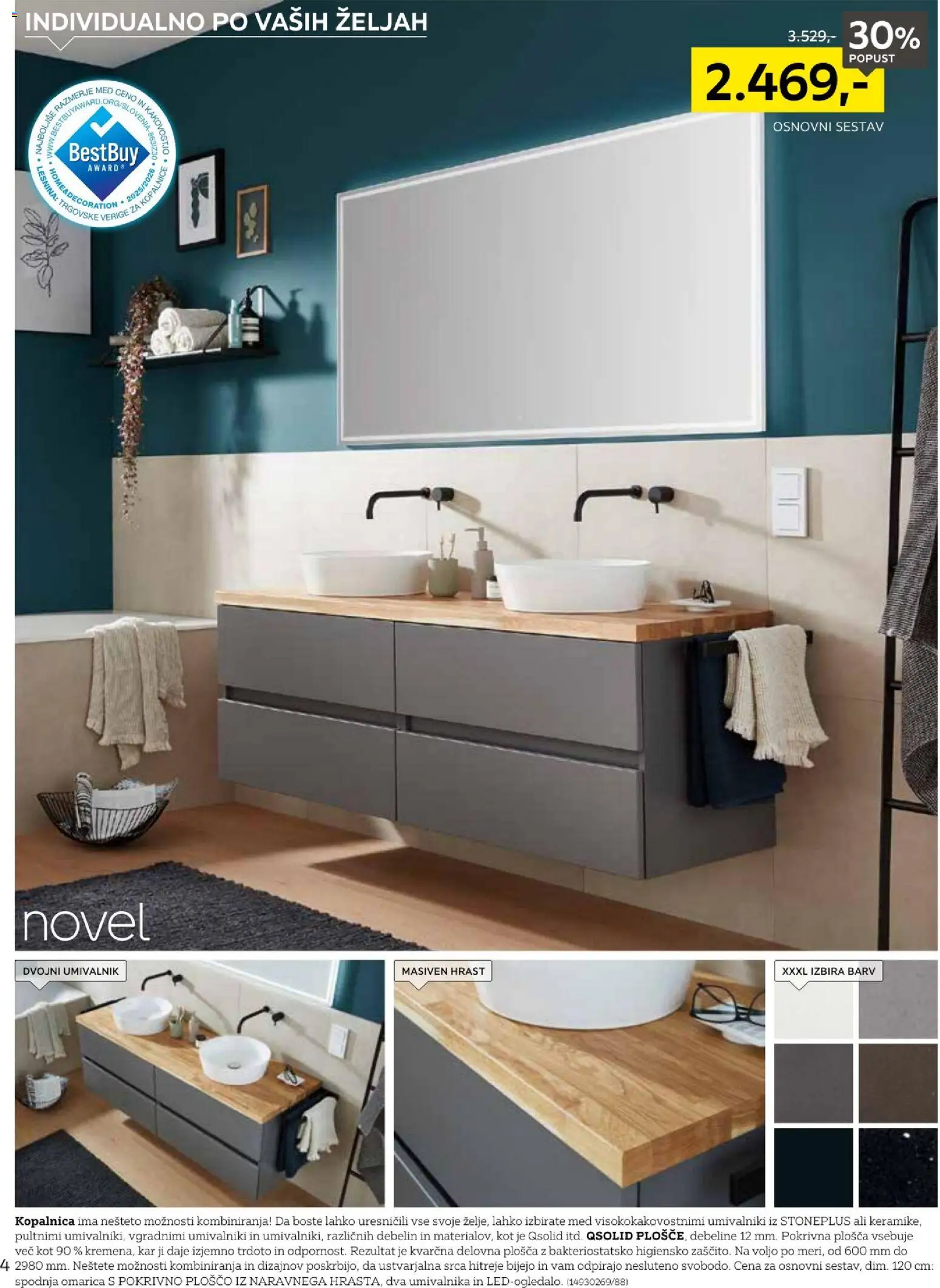 Novi XXXL Lesnina katalog ponudbe – veljaven od 17.02.2026 | Stran: 4 | Izdelki: Delovna plošča, Umivalnik