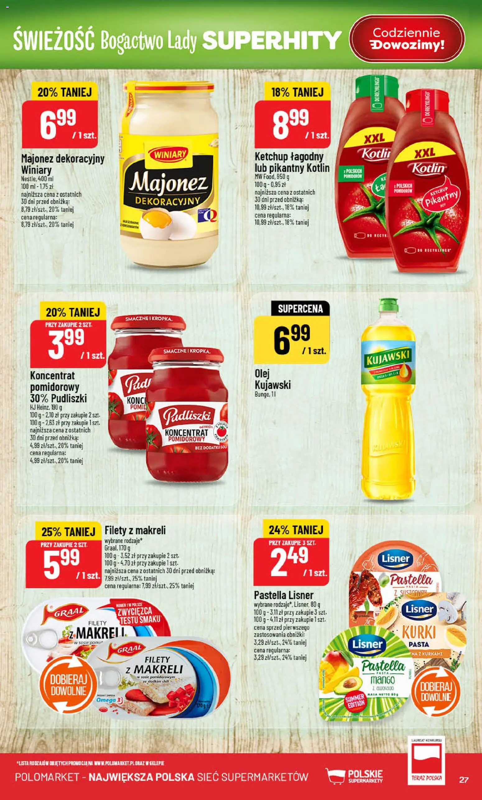 POLOmarket Gazetka od 21.01.2026 | Strona: 27 | Produkty: Chili, Ketchup, Koncentrat pomidorowy, Olej
