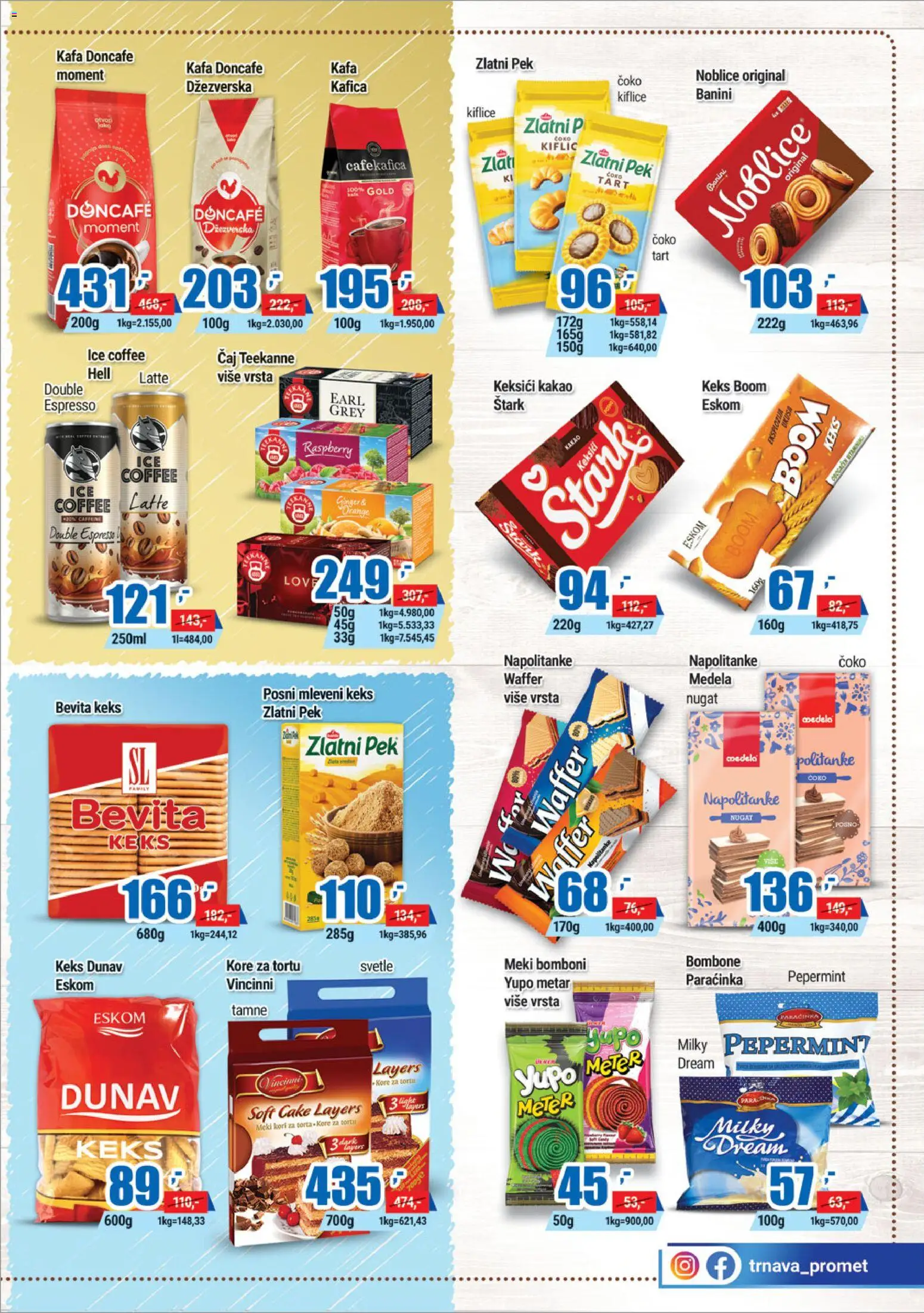 Trnava Promet katalog - važi od 06.11.2025 | Strana: 13 | Proizvode: Doncafe, Hell, Candy, Torta