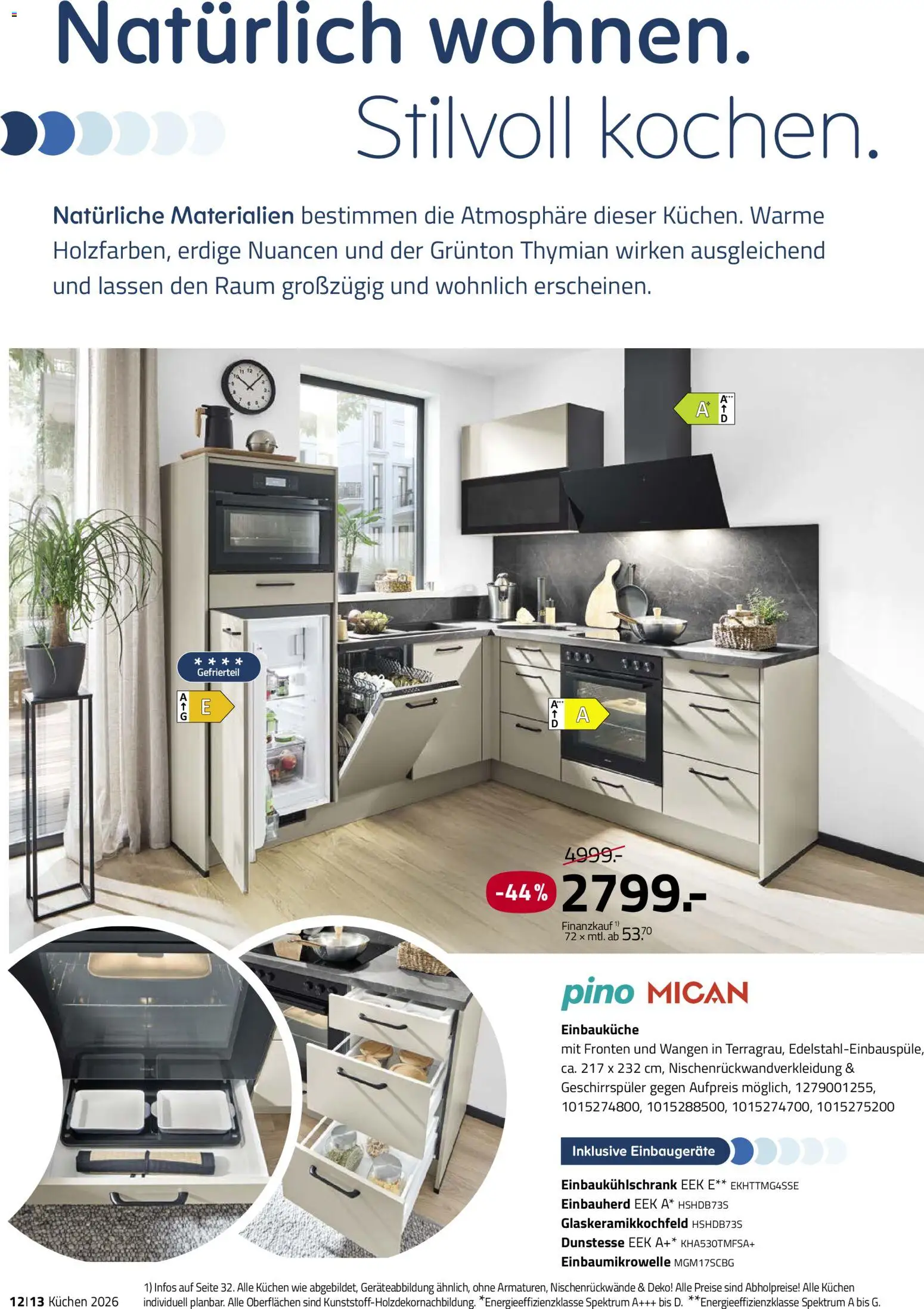 Roller Deine Küche 2026 – gültig ab 19.03.2026 | Seite: 12 | Produkte: Geschirrspüler, Einbauküche, Kuchen