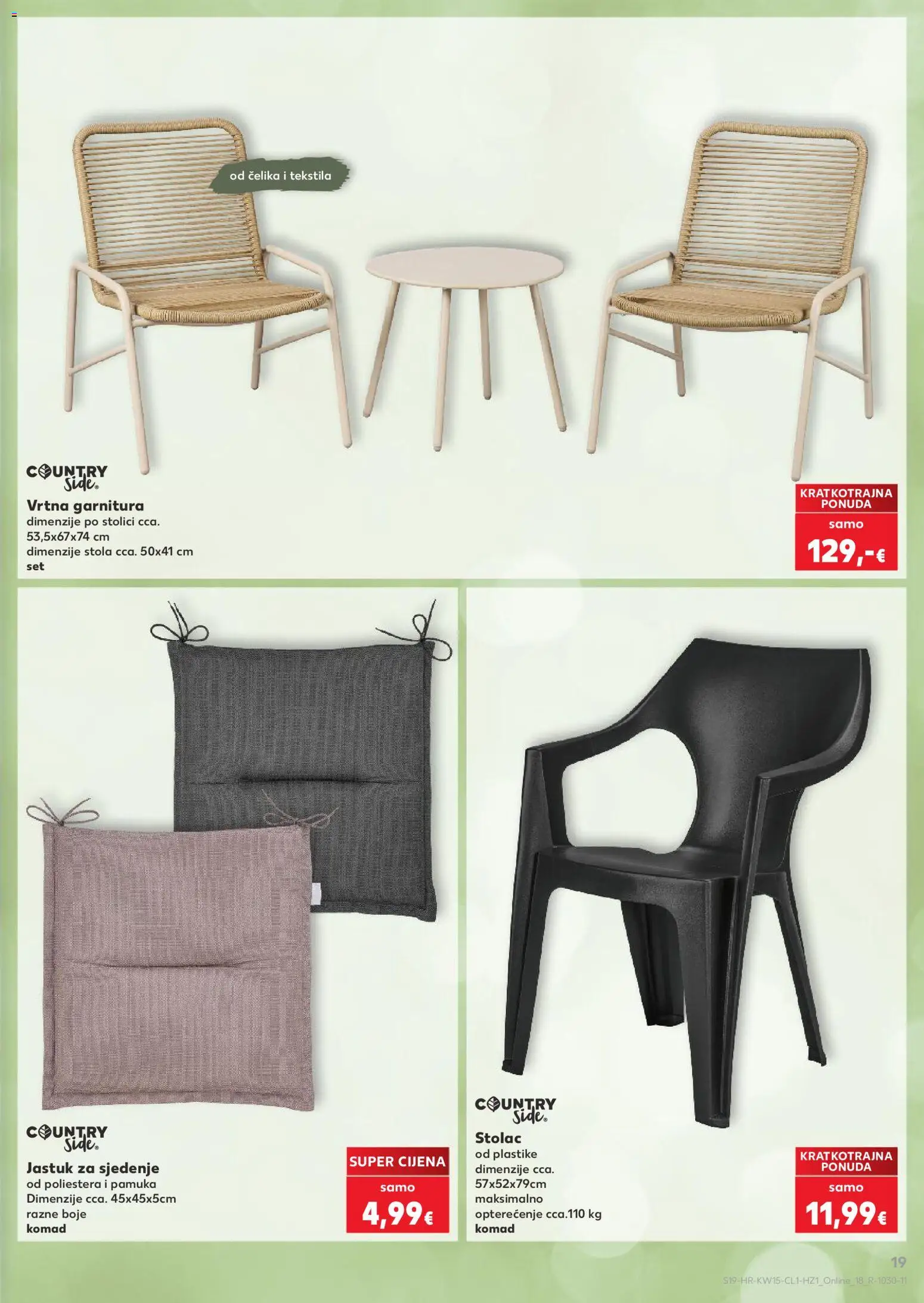 Kaufland katalog | vrijedi od 07.04.2026 | Stranica: 19 | Proizvodi: Jastuk, Vrtna garnitura