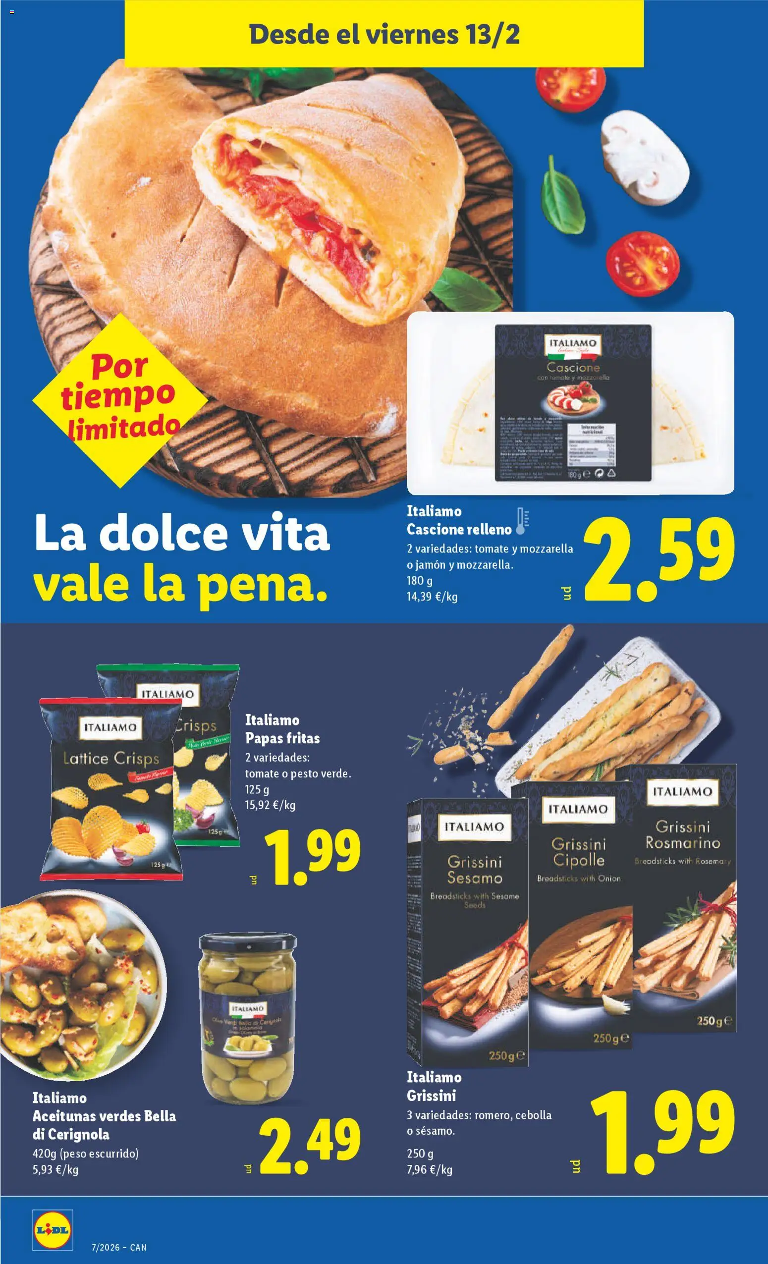 Lidl - Canarias │ válido desde el 09.02.2026 | Página: 36 | Productos: Jamón, Papas fritas, Παγωμένο τσάι, Peso