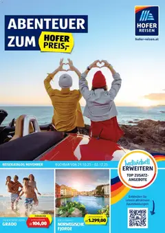 Hofer Reisen Flugblatt ab 29.10.2025 gültig