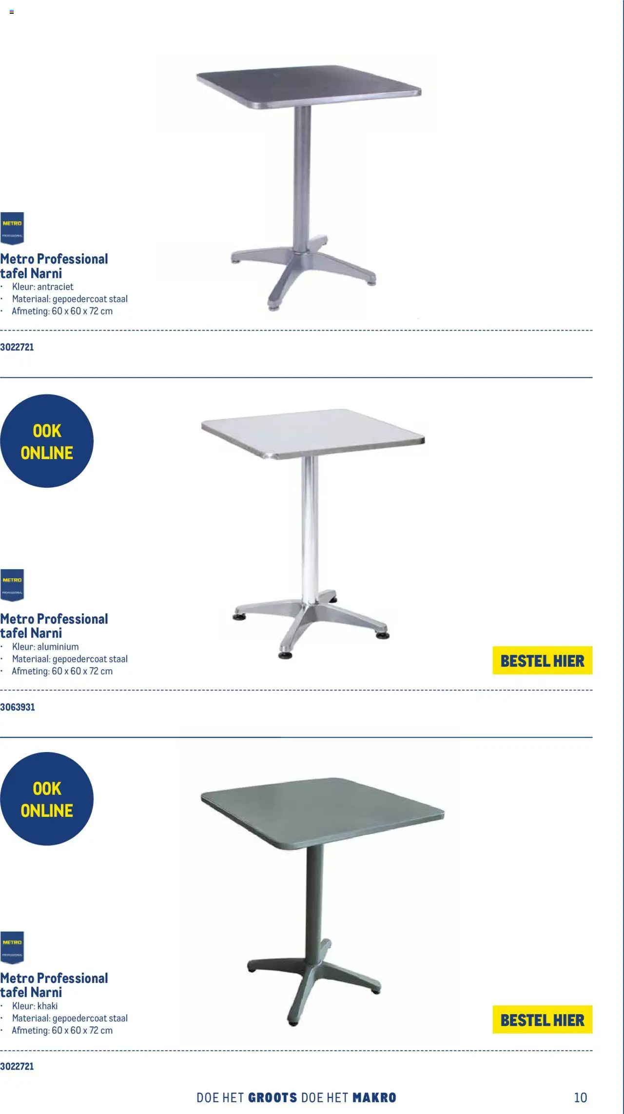 | Pagina: 10 | Producten: Tafel