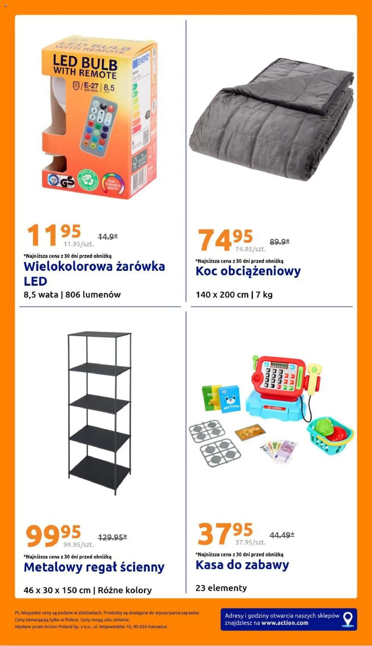 Action Gazetka od 22.10.2025 | Strona: 30 | Produkty: Koc, Regał