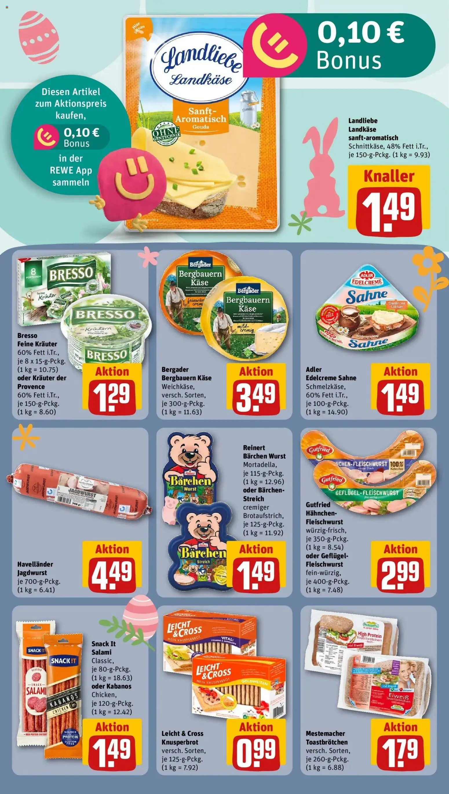 Rewe Prospekt Erlensee	 – gültig ab 15.03.2026 | Seite: 14 | Produkte: Toast, Wurst, Salami, Sahne