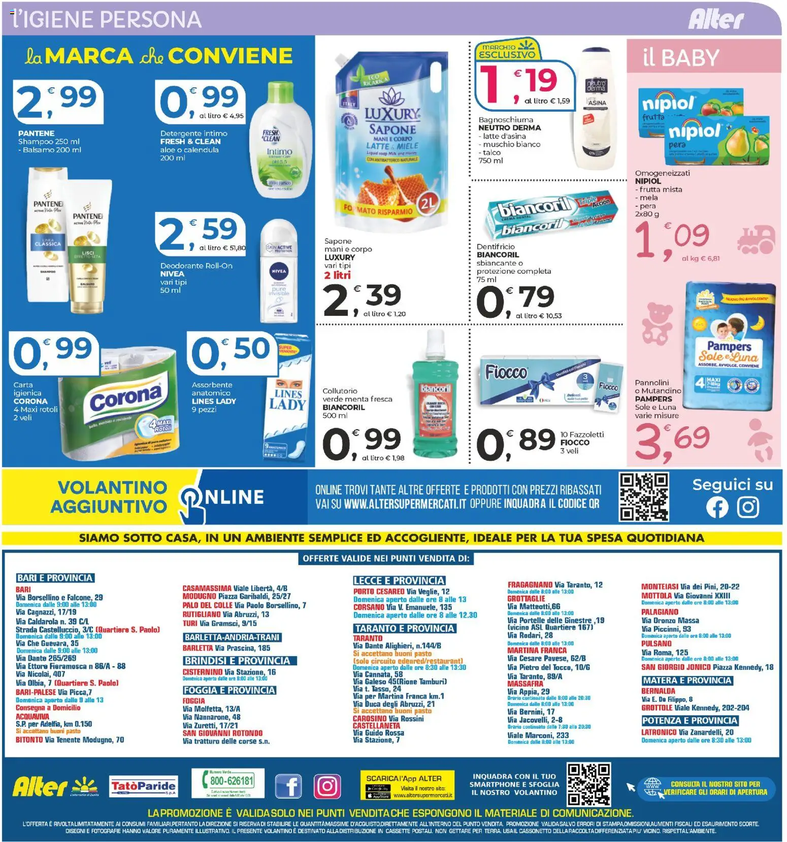 Volantino Alter Discount del 05.12.2025 | Pagina: 16 | Prodotti: Pannolini, Deodorante, Detergente, Pampers