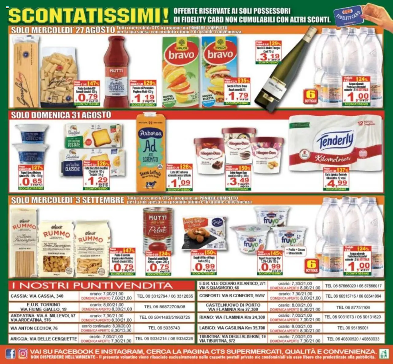 Volantino CTS del 27.08.2025 | Pagina: 24 | Prodotti: Frutta, Latte, Passata di pomodoro, Mutti