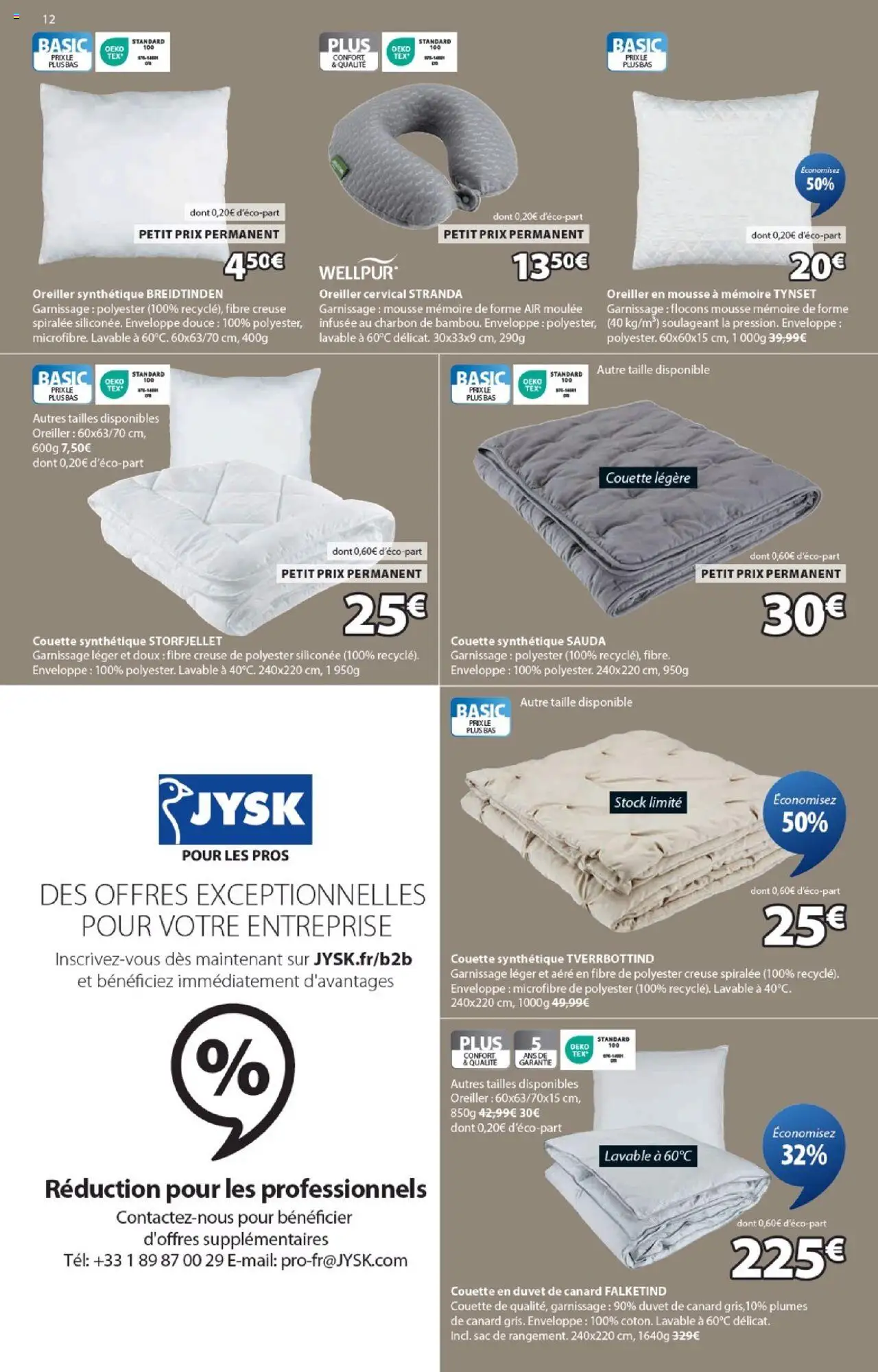  | Page: 12 | Produits: Flocons, Sac, Mousse, Oreiller
