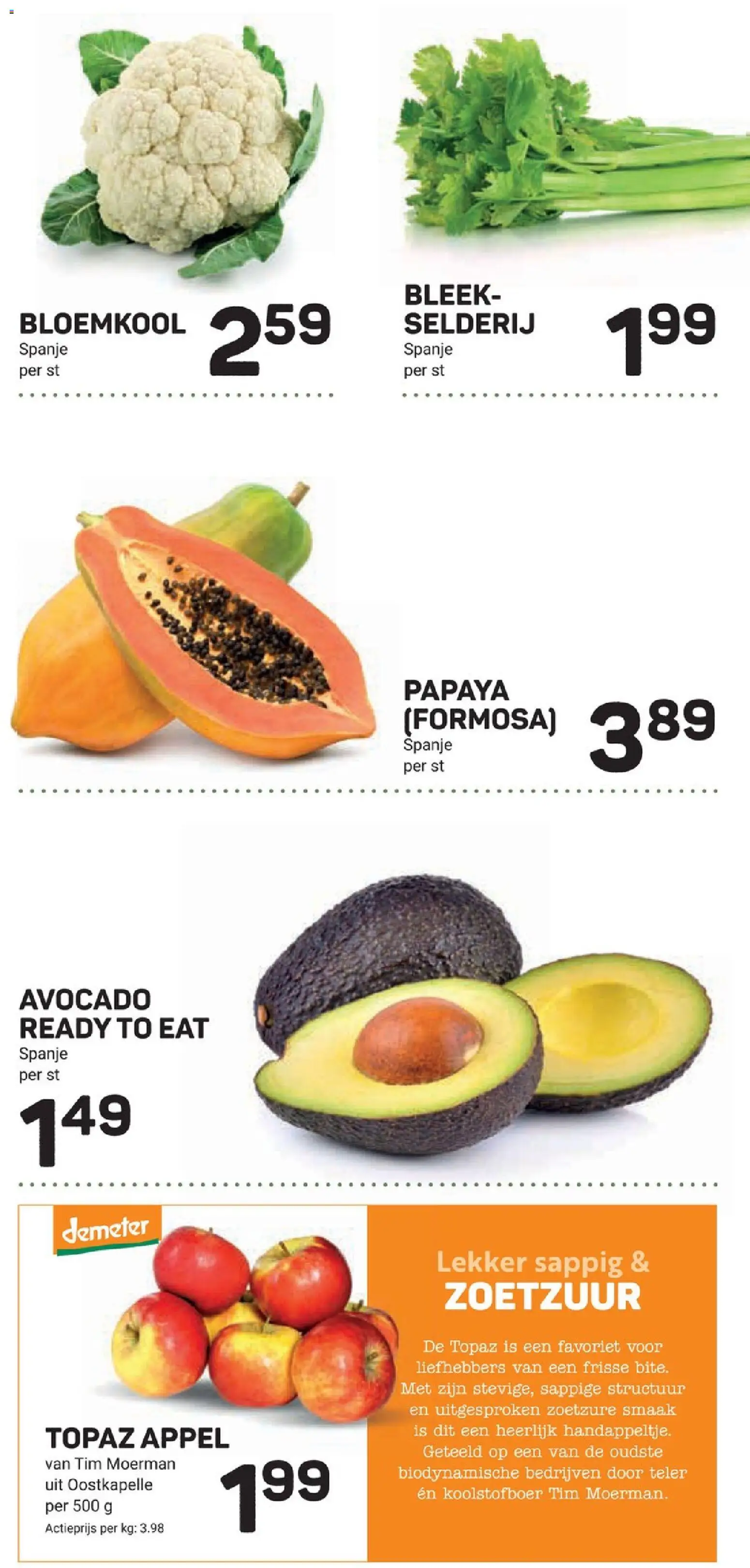 {H1} | Pagina: 9 | Producten: Avocado, Bloemkool, Selderij, Appel