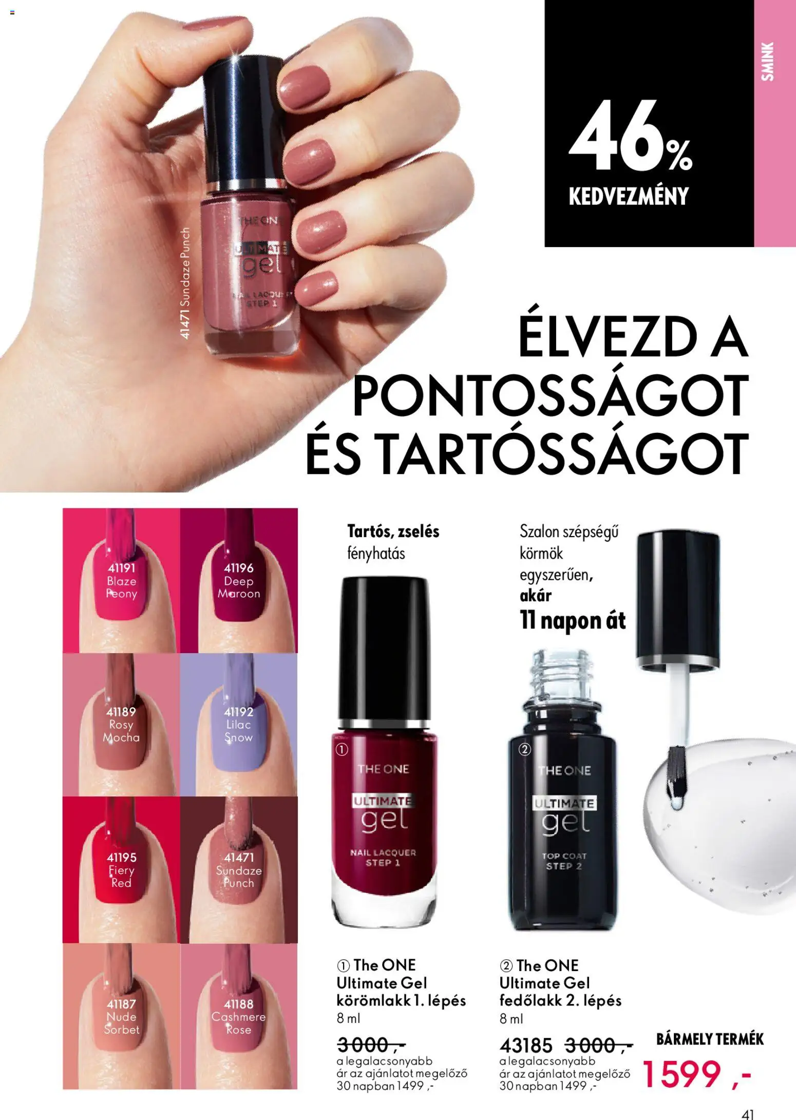 Oriflame akciós ujság - amely érvényes a következő dátumtól: 24.12.2025 | Oldal: 41 | Termékek: Fedőlakk, Smink, Körömlakk