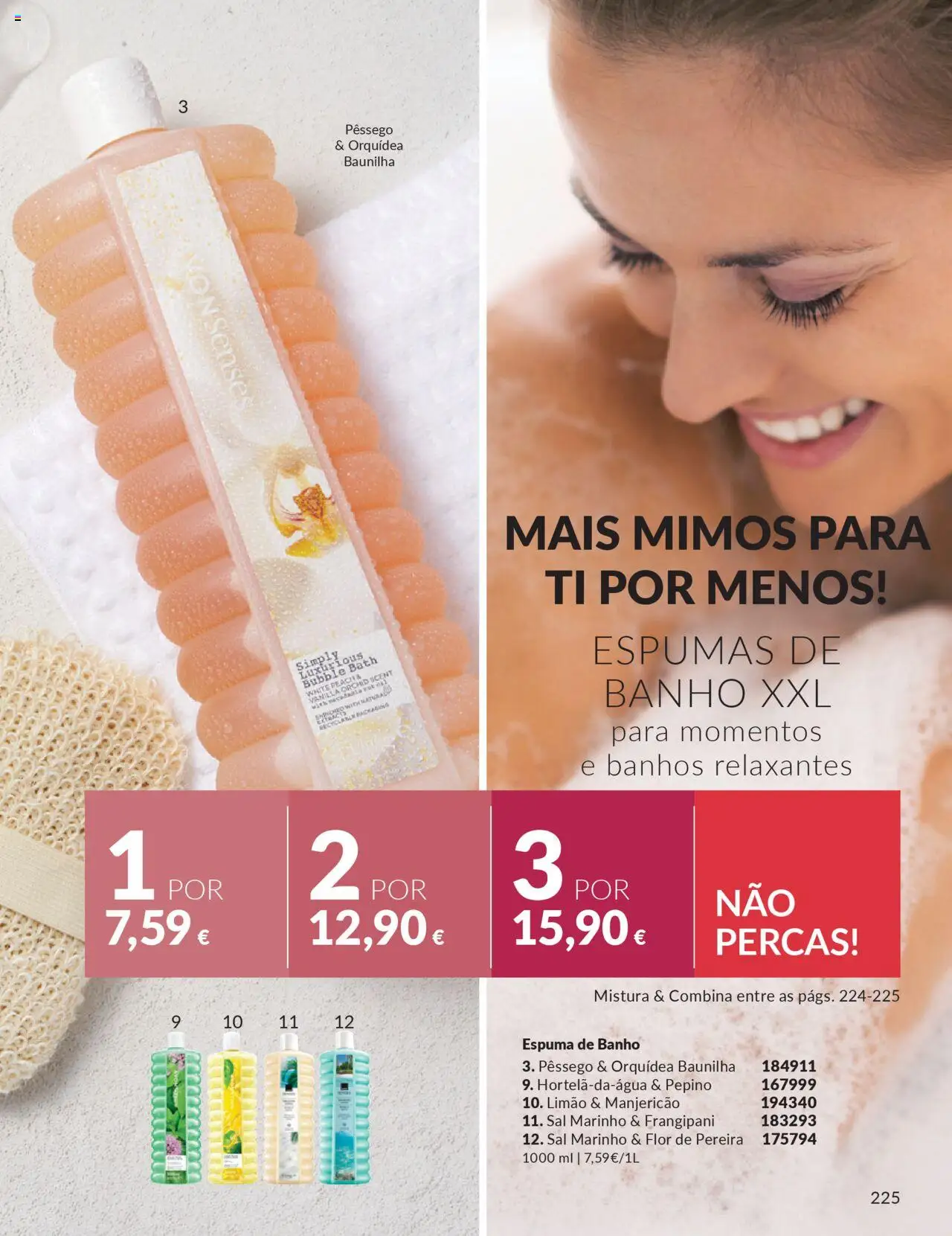 Catálogo Avon Campanha 10 │ válido de 01.10.2025 | Página: 225 | Produtos: Espuma de banho, Sal, Banho