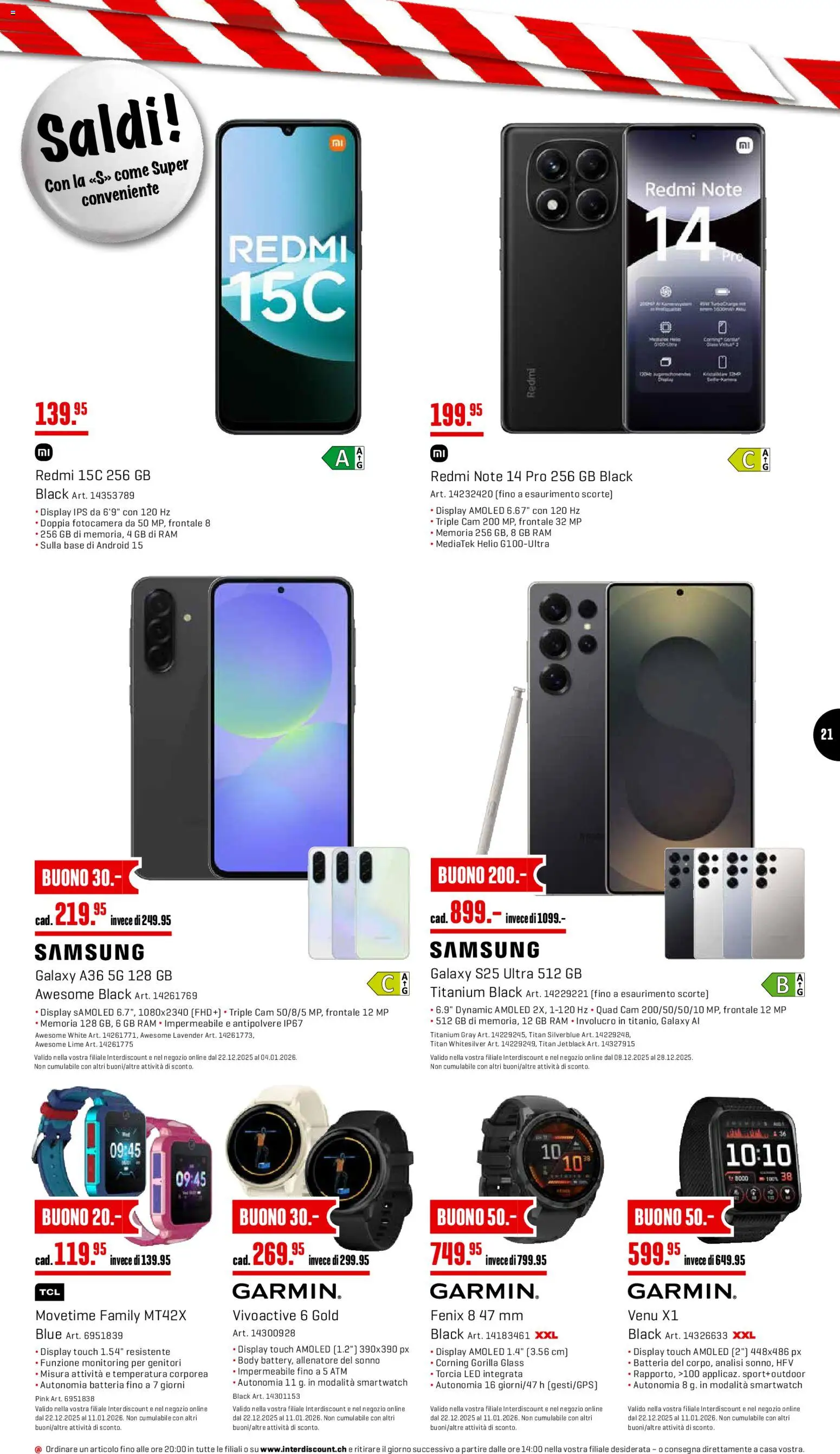 Interdiscount Aktionen IT – gültig ab 22.12.2025 | Seite: 21 | Produkte: Smartwatch, Samsung