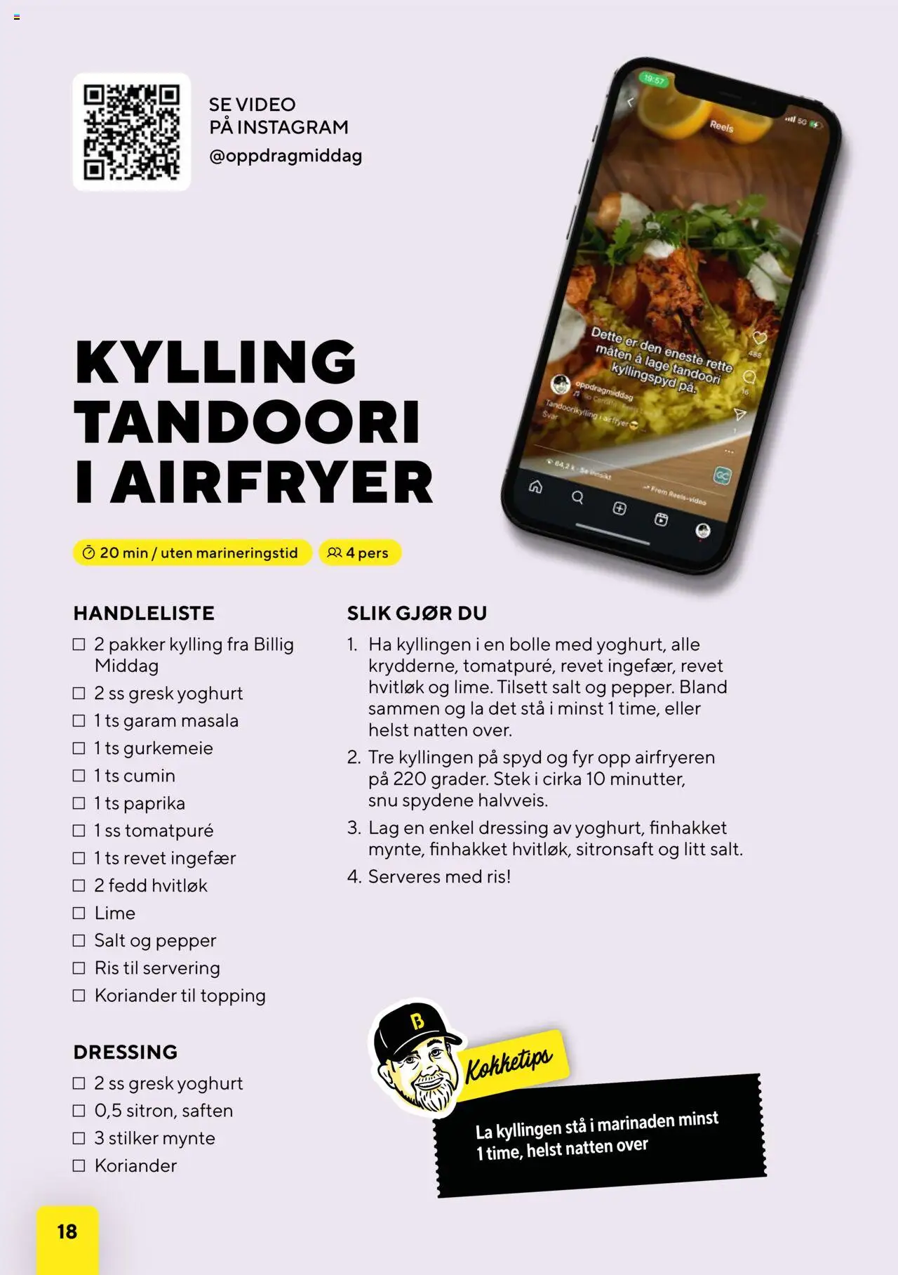 {H1} | Side: 18 | Produkter: Airfryer, Самокат, Dressing, Lime