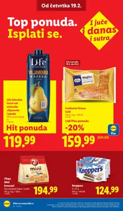 Life Selection Voćni sok od kruške viljamovke i jabuke, 100% voćni sadržaj 1 l - pregled Lidl kataloga - važi od 19.02.2026 | Strana: 30