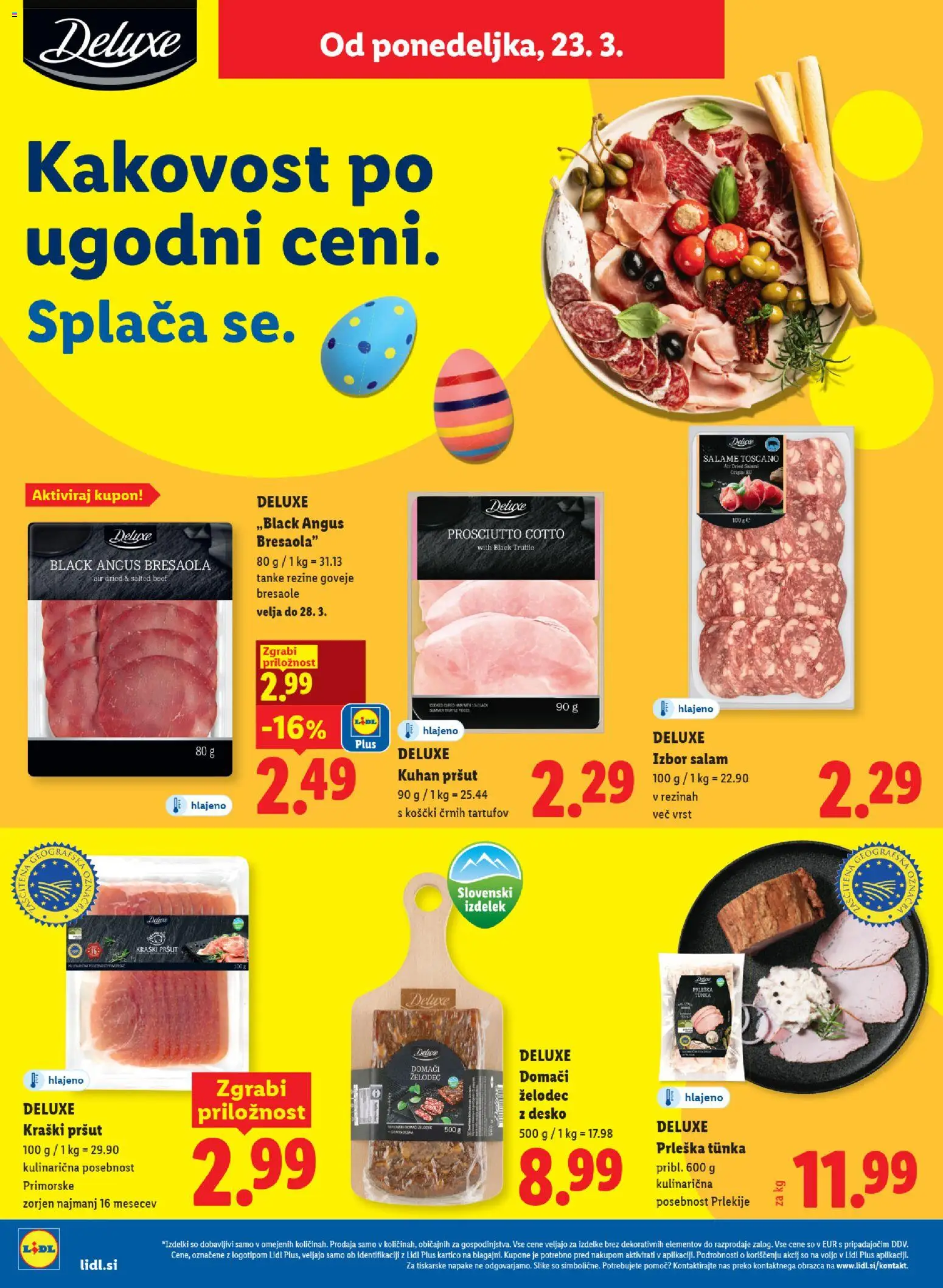 Novi Lidl katalog ponudbe – veljaven od 19.03.2026 | Stran: 52 | Izdelki: Pršut