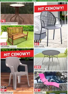 Merkury Market Gazetka od 01.06.2025 | Strona: 55 | Produkty: Ławka drewniana, Leżak, Stół, Krzesło