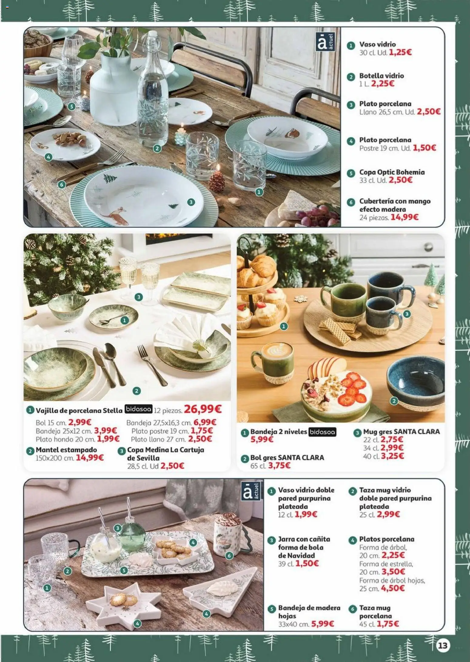 Alcampo - Deco Navidad 2025 │ válido desde el 06.11.2025 | Página: 13 | Productos: Mantel, Βρεφικό κρεβάτι, Ρούτερ, Bandeja