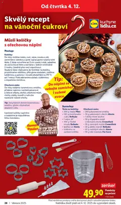 Náhled letáku Lidl leták - Veselé Vánoce od 20.10.2025 | Strana: 28 | Produkty: Hodiny, Fólie, Cukroví, Müsli