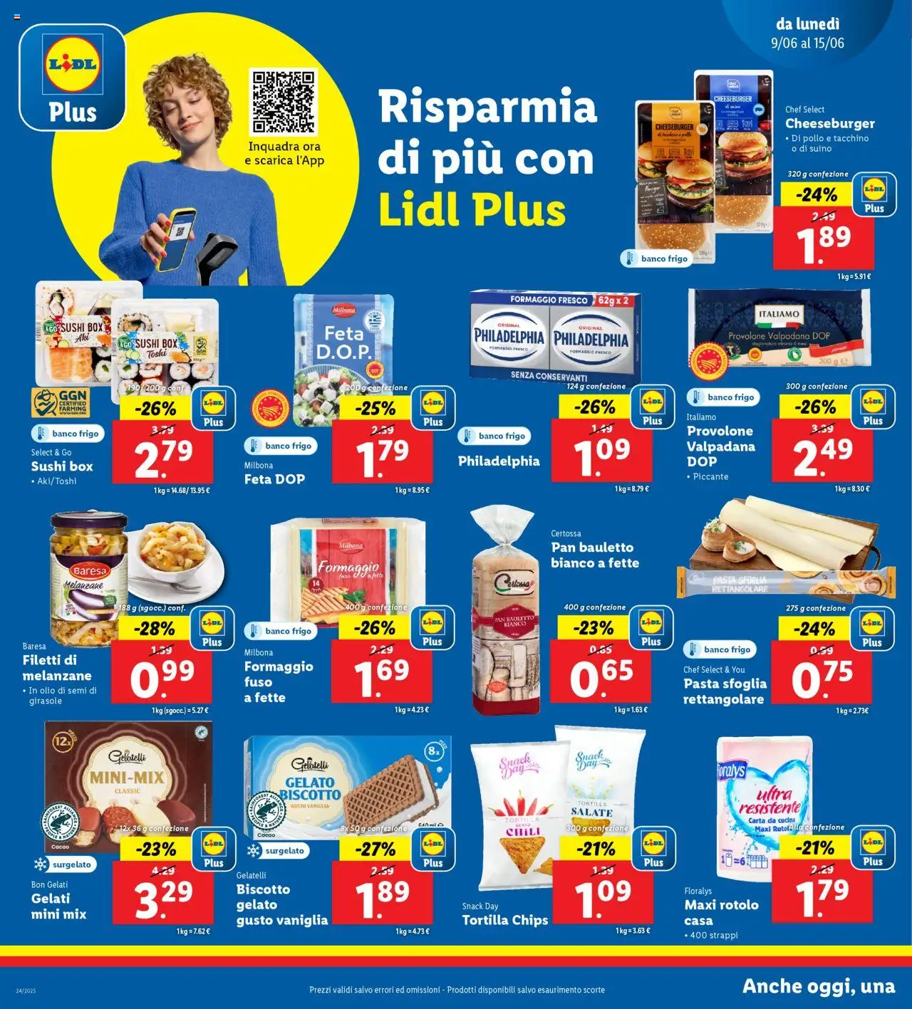 Volantino Lidl del 09.06.2025 | Pagina: 14 | Prodotti: Pollo, Pasta sfoglia, Gelato, Feta